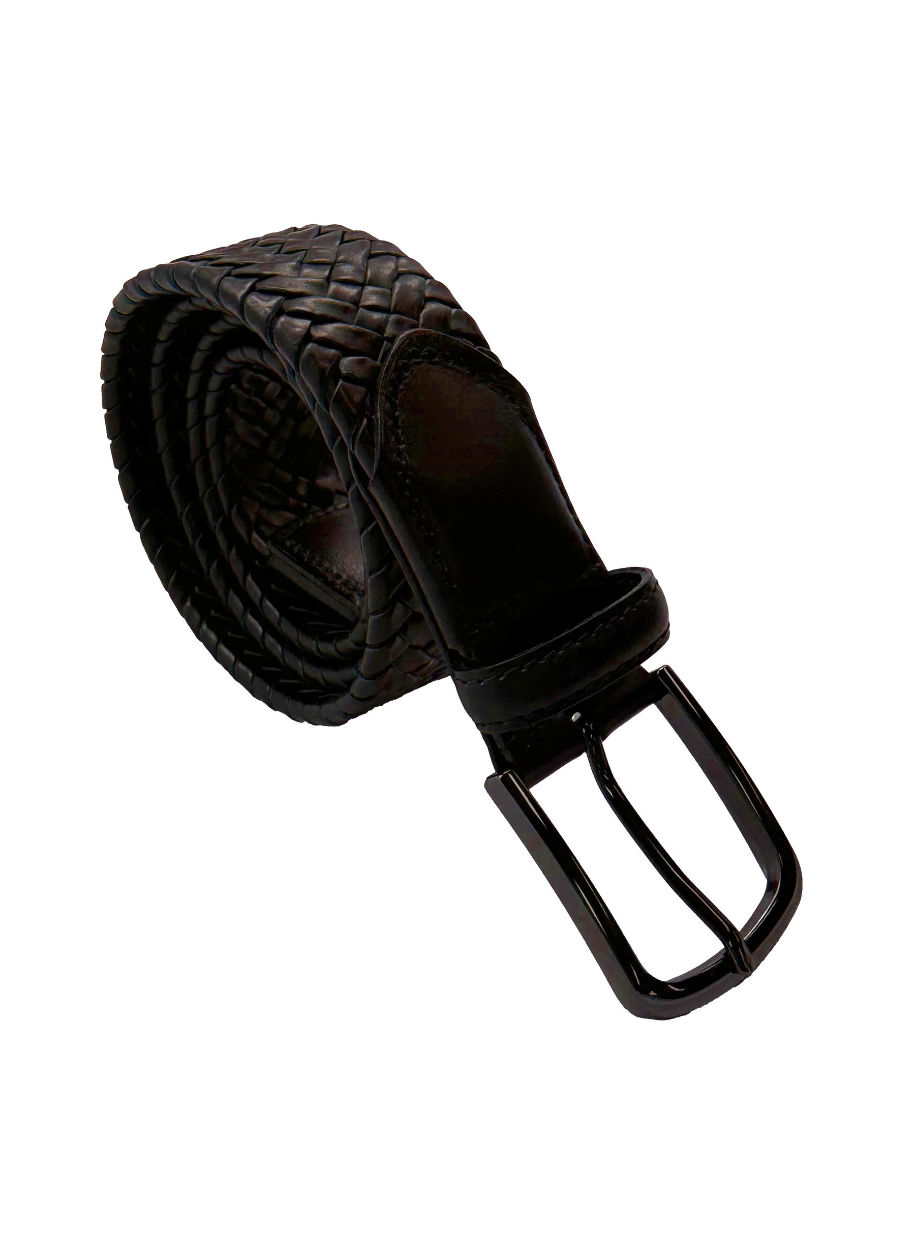 CROSS WOVEN BELT BROWN