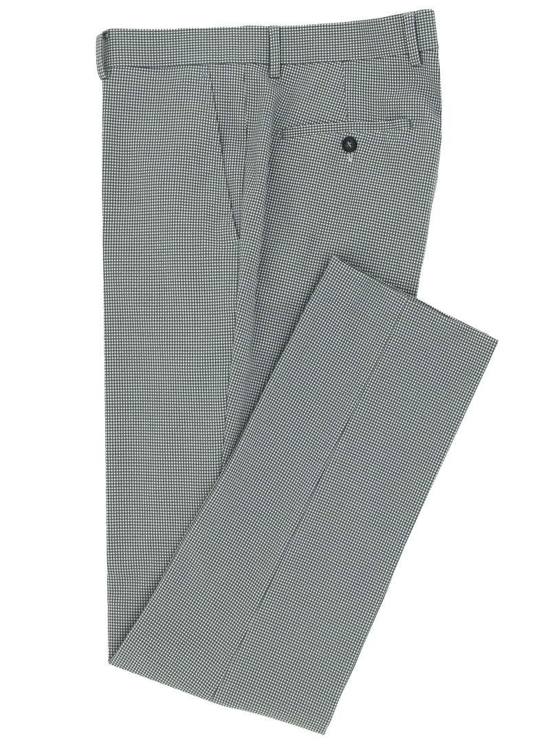 EDWARD 342 MICROCHECKED GREEN TROUSER