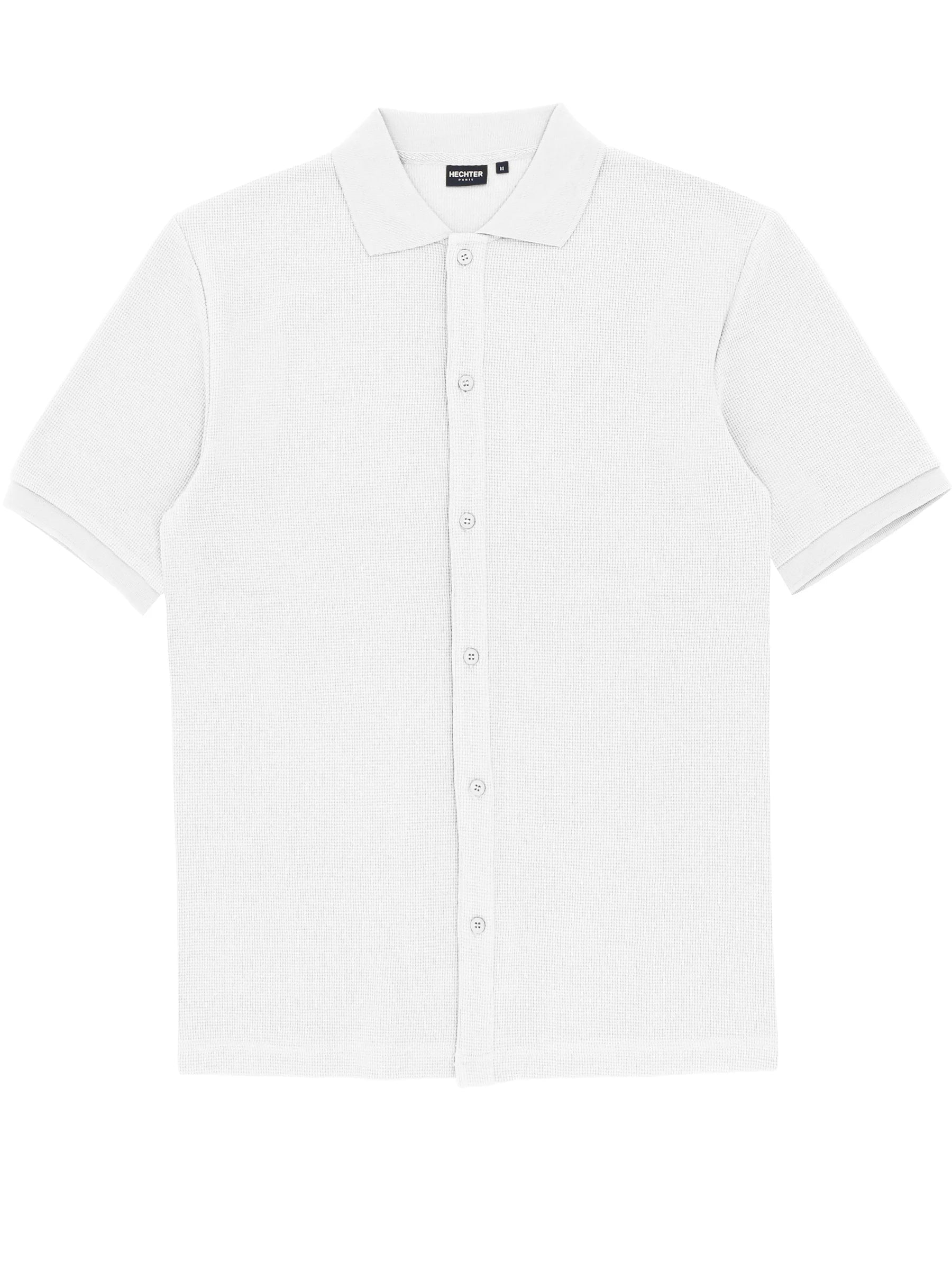 SHEEN KNIT SHIRT WHITE