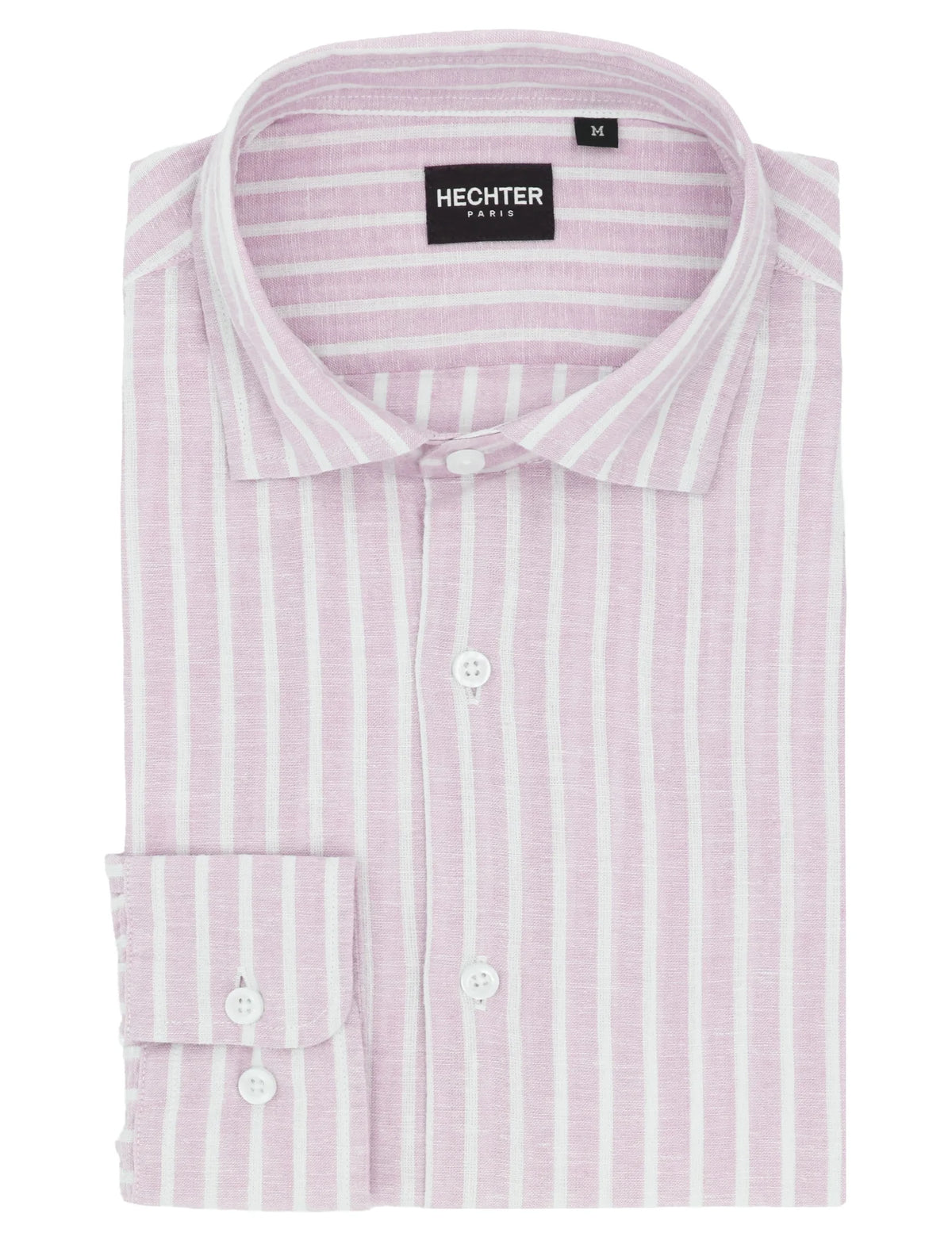 SEL 666 LINEN COTTON SHIRT STRIPED PINK