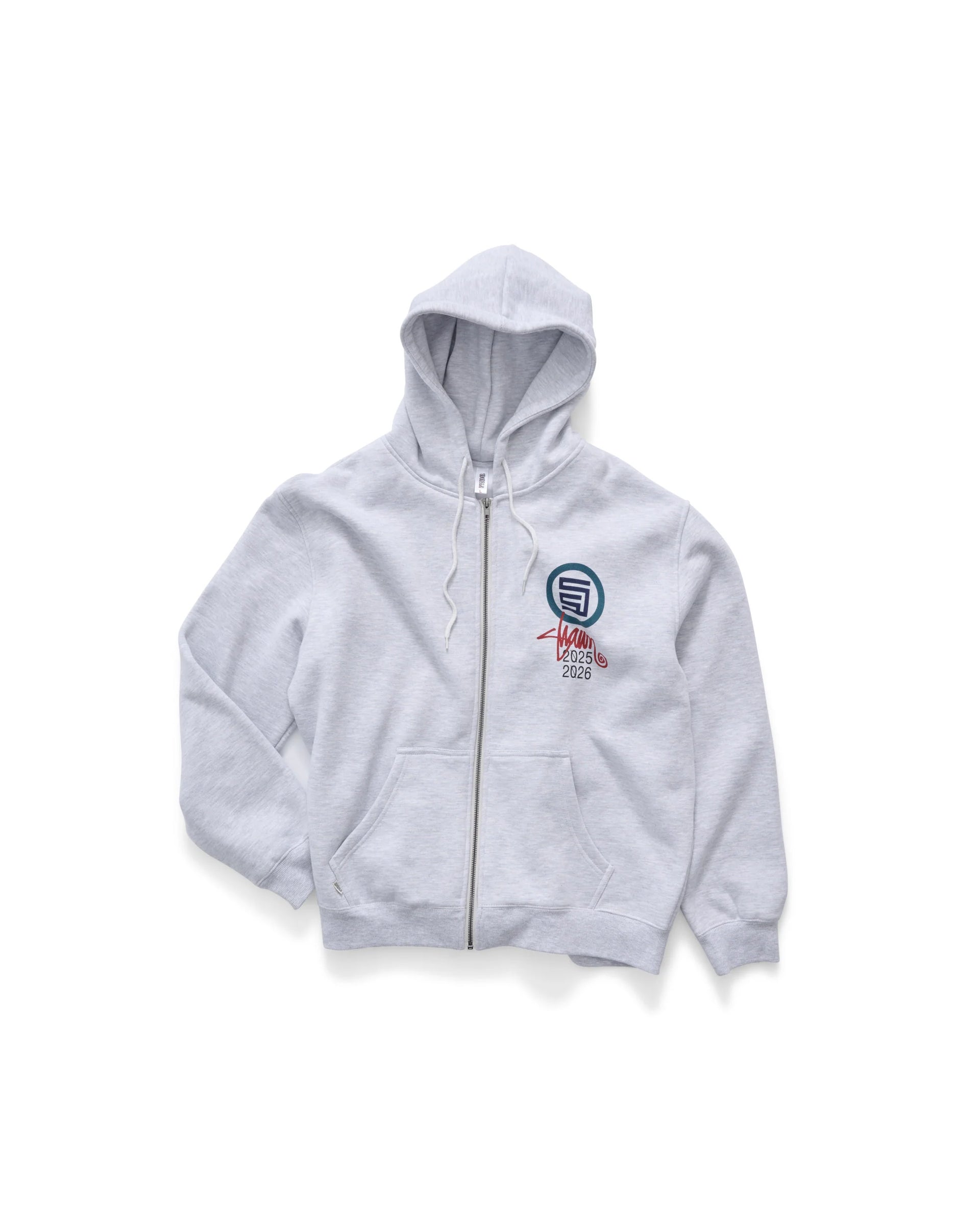 25/26 ZIP THRU HOOD HEATHER GREY