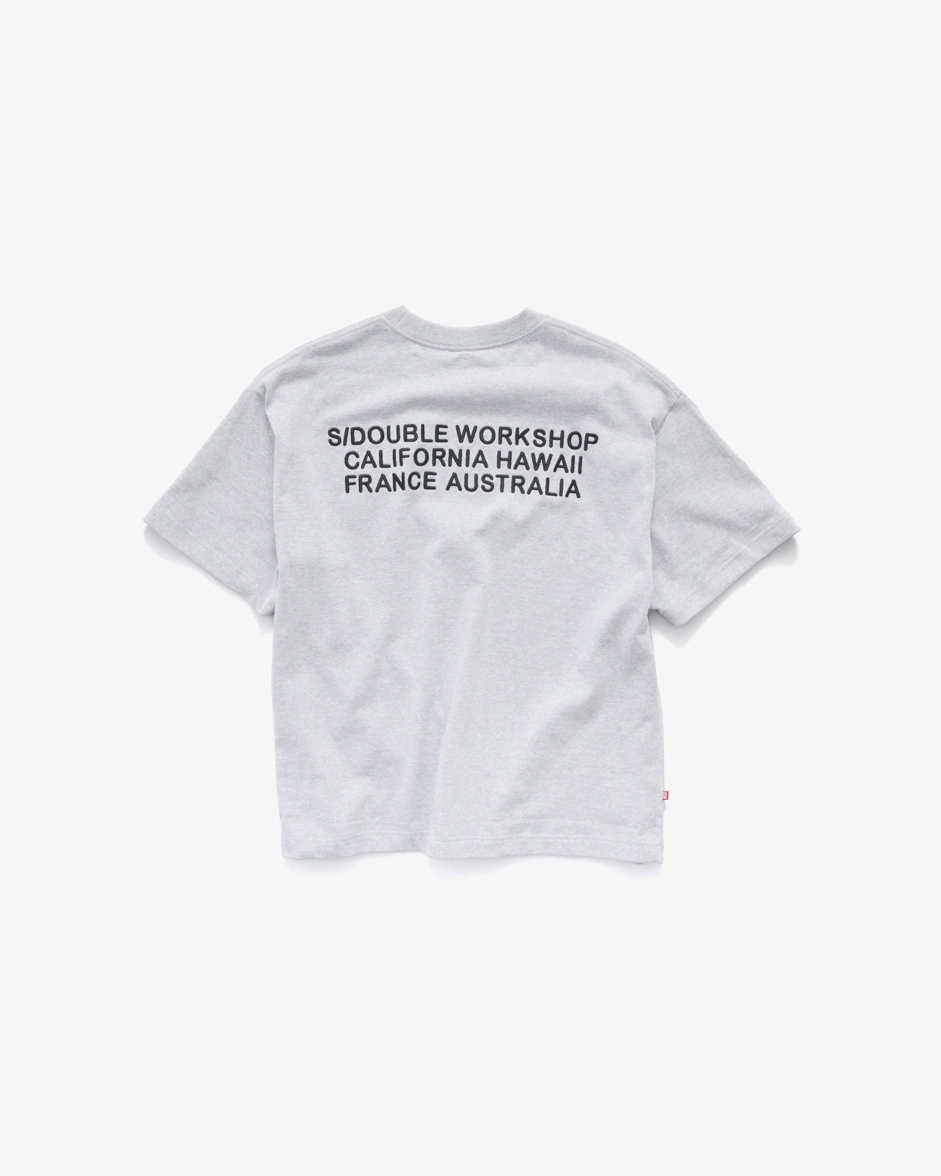 COUNTRY TEXT HEAVYWEIGHT TEE GREY HEATHER