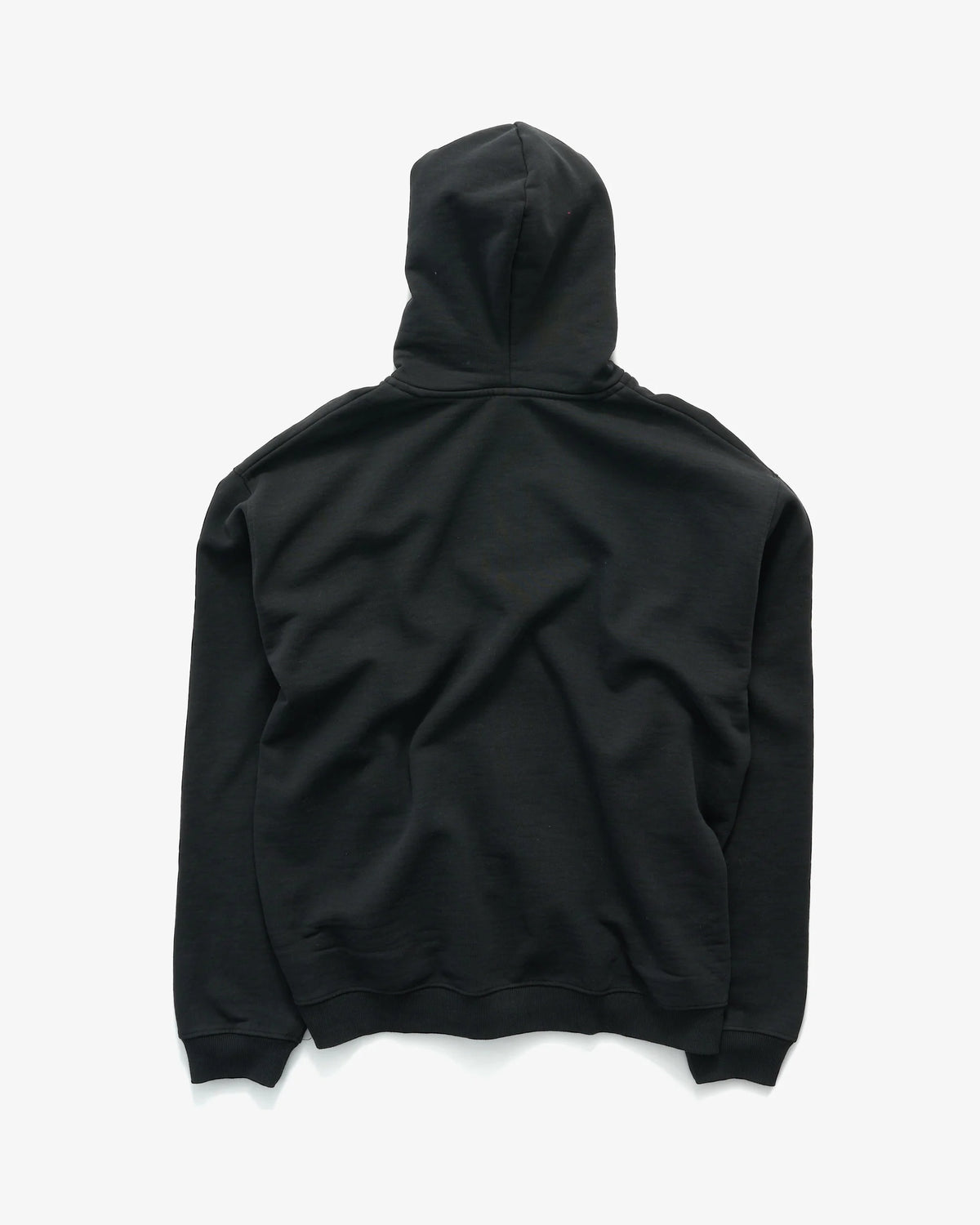 TRIPLE BLOCK ZIP HOOD BLACK