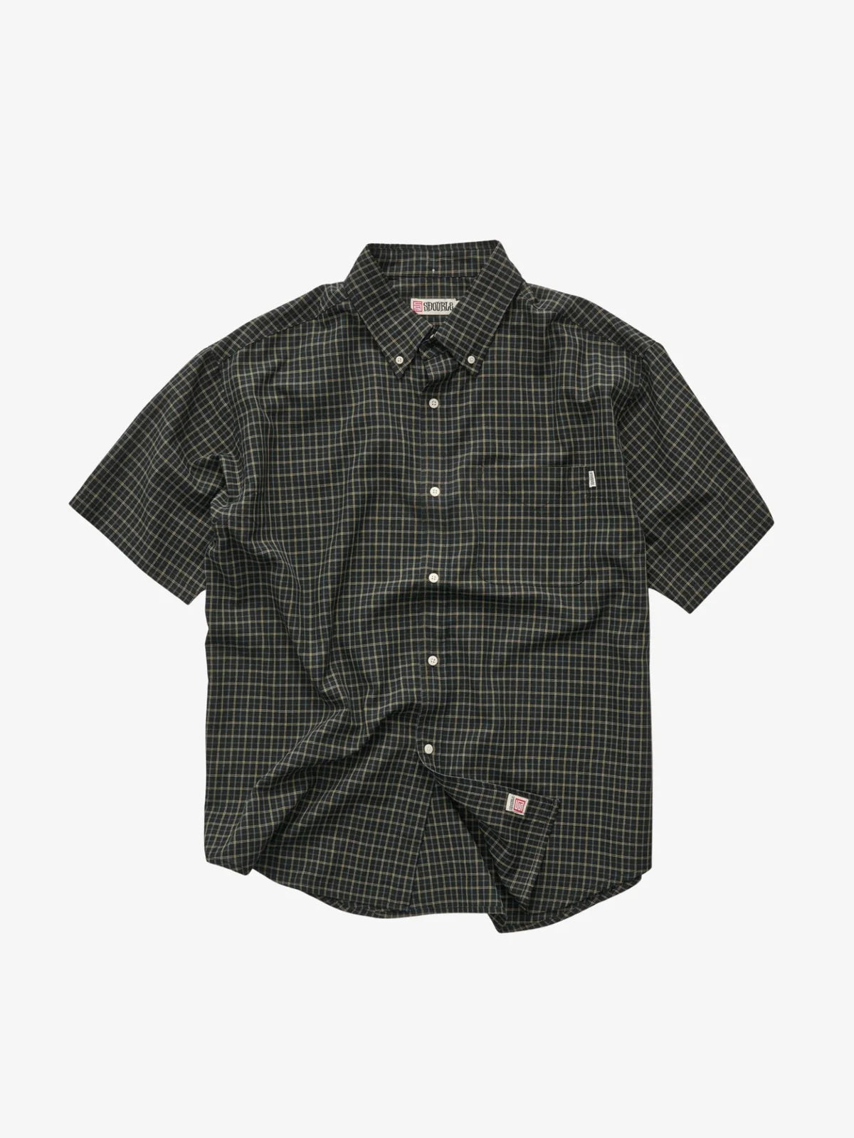 RIVEN PLAID SS CLASSIC SHIRT BLACK