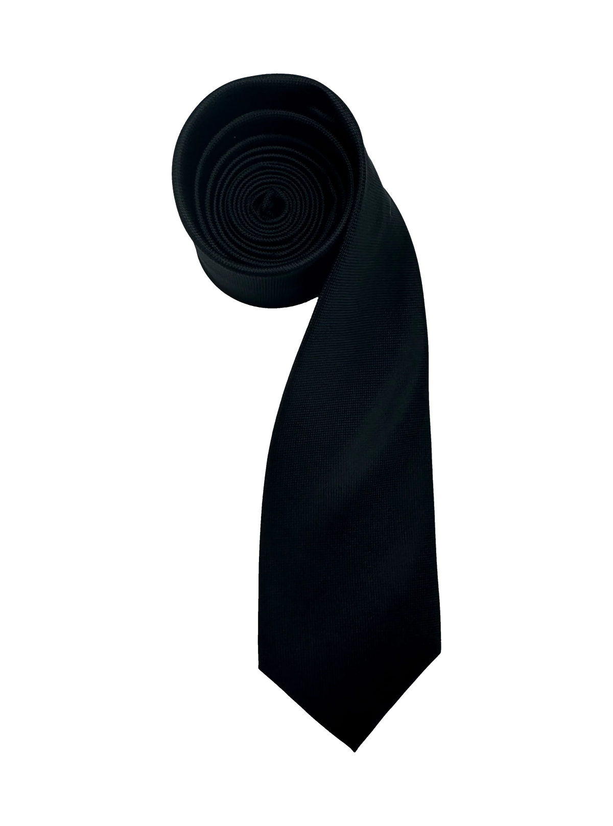 BLACK TEXTURED SILK TIE
