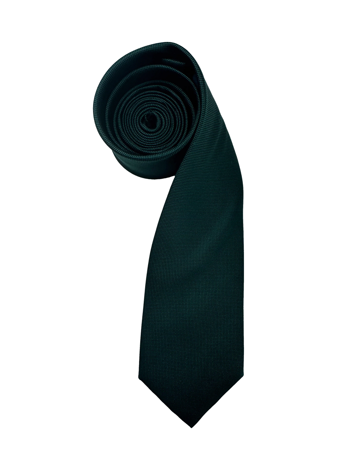 DARK GREEN TEXTURED SILK TIE