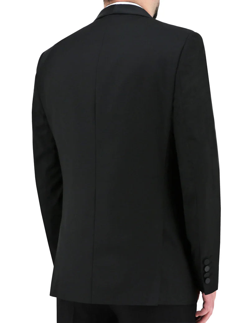 Black 5ZF Satin Shawl Collar Dinner Jacket