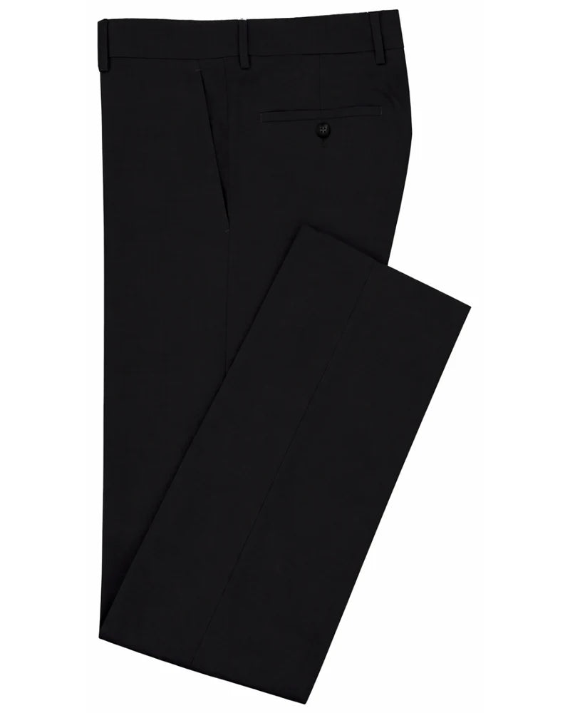 EDWARD 112 WOOL TROUSER BLACK
