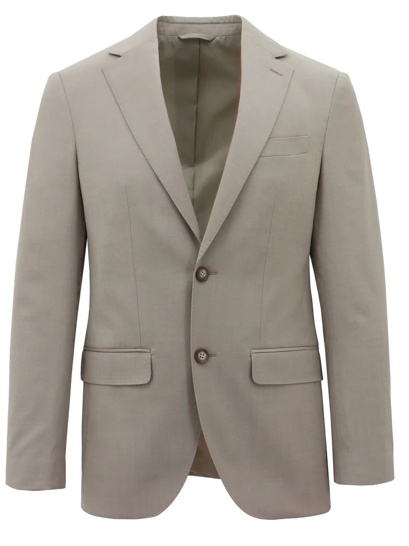 LAZIO 112 WOOL SUIT JACKET MUSHROOM