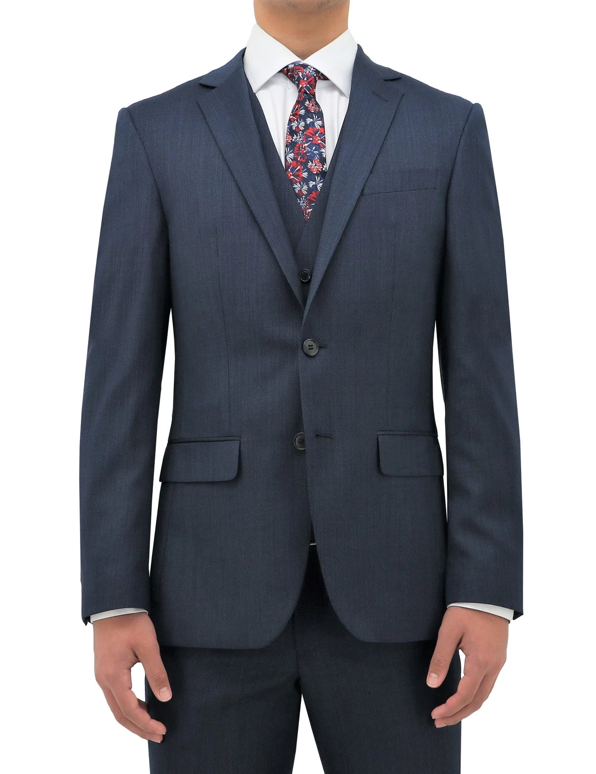 MICHEL 101 WOOL SUIT JACKET 12 BLUE
