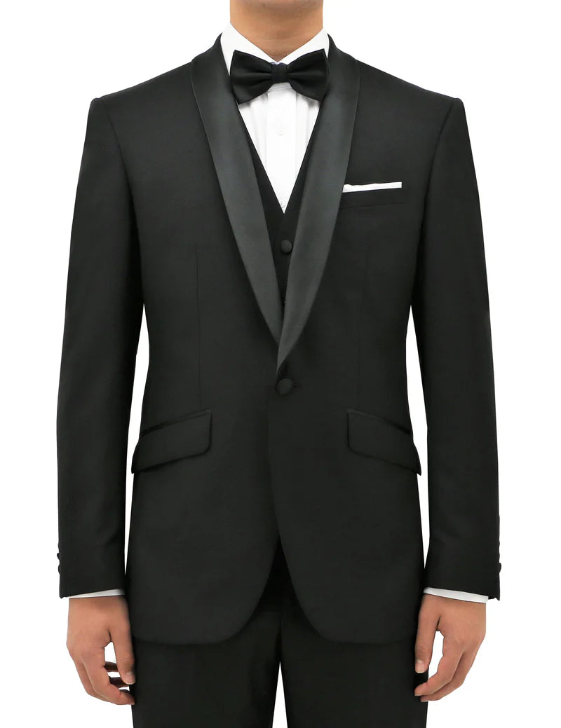 MANTA TUX 100% WOOL JACKET - BLACK 01