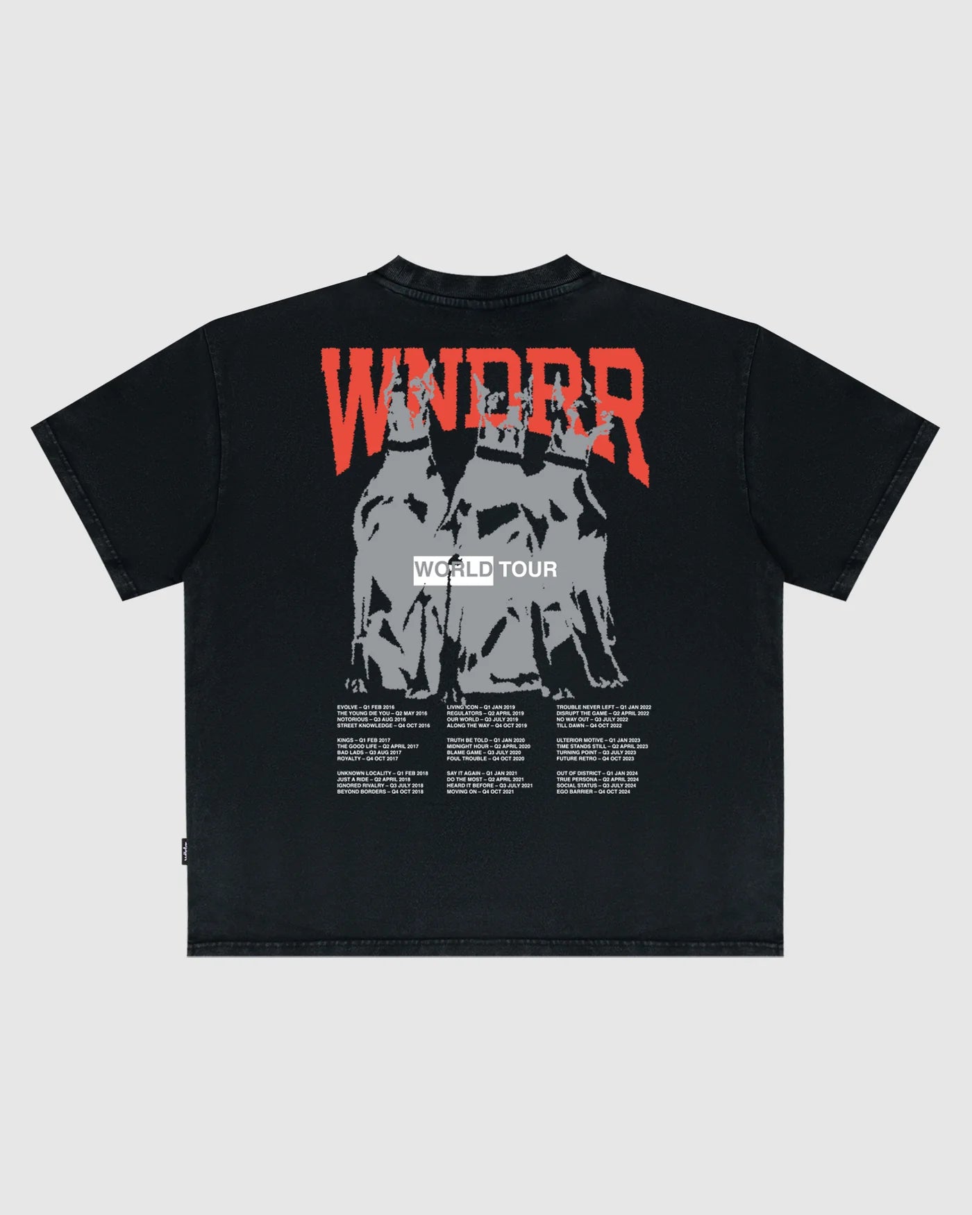 WORLD TOUR HEAVY WEIGHT TEE WASHED BLACK