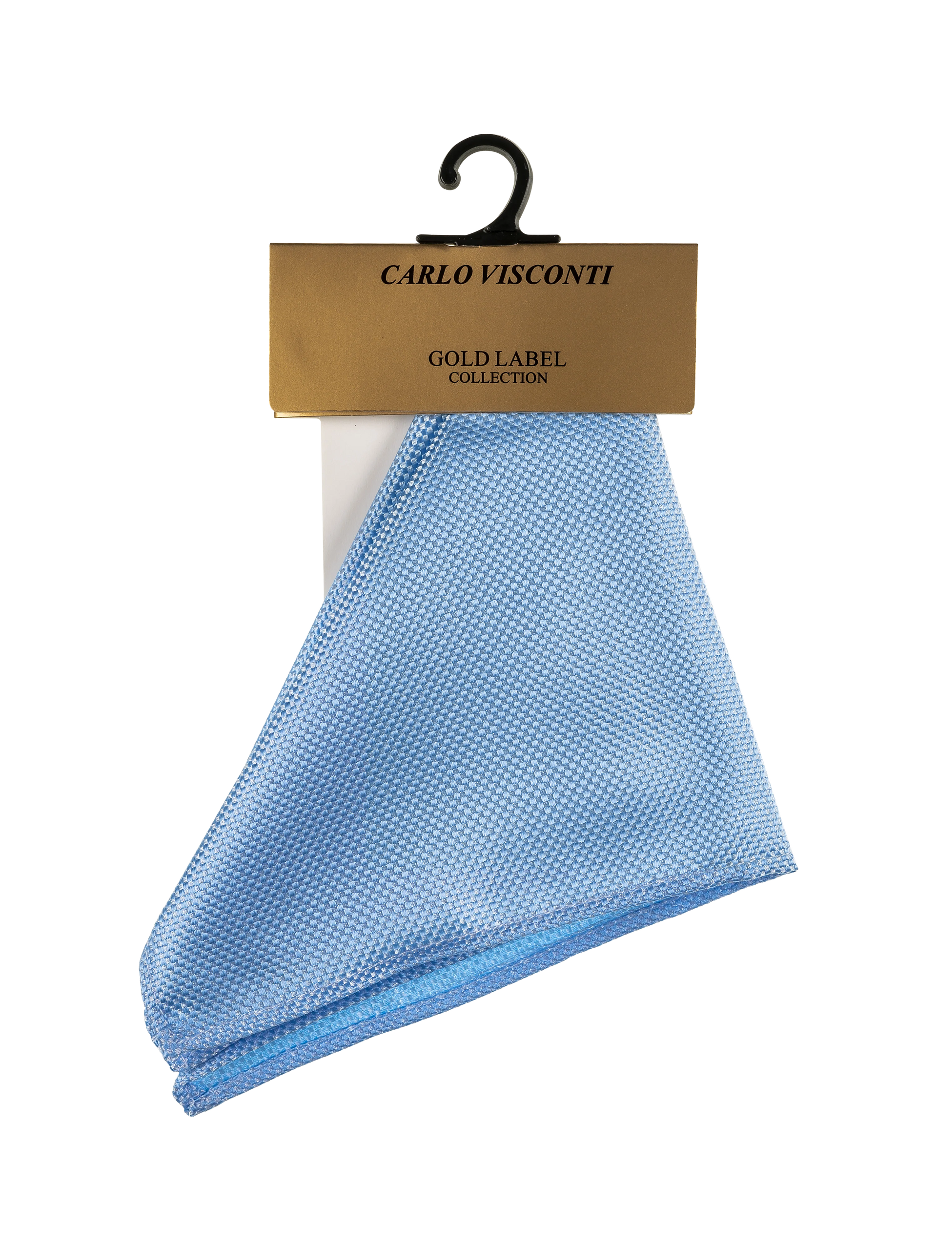 GOLD LABEL SELF PATTERN POCKET SQUARE BLUE