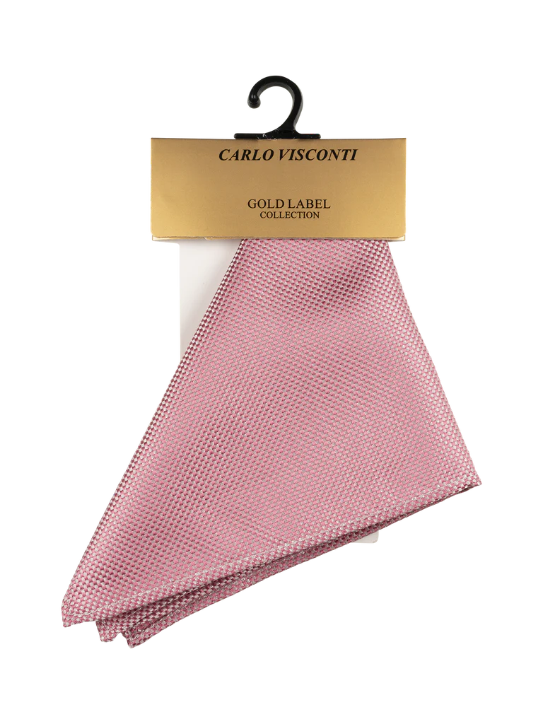 GOLD LABEL SELF PATTERNED POCKET SQUARE DUSTY ROSE