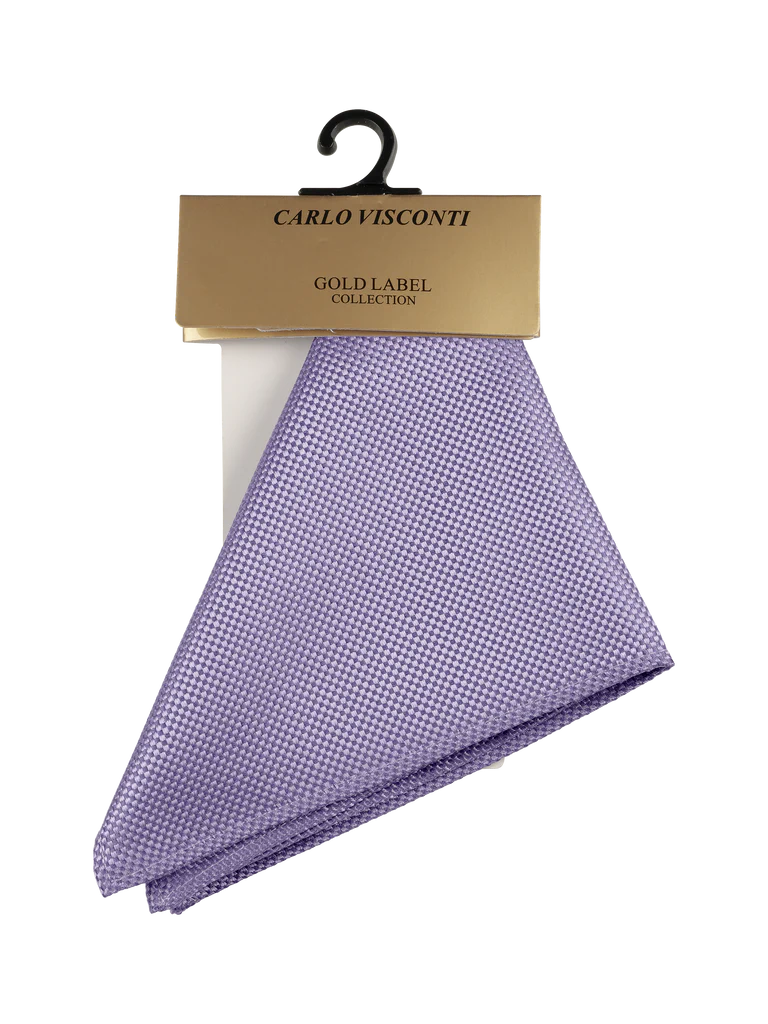 GOLD LABEL SELF PATTERNED POCKET SQUARE LILAC