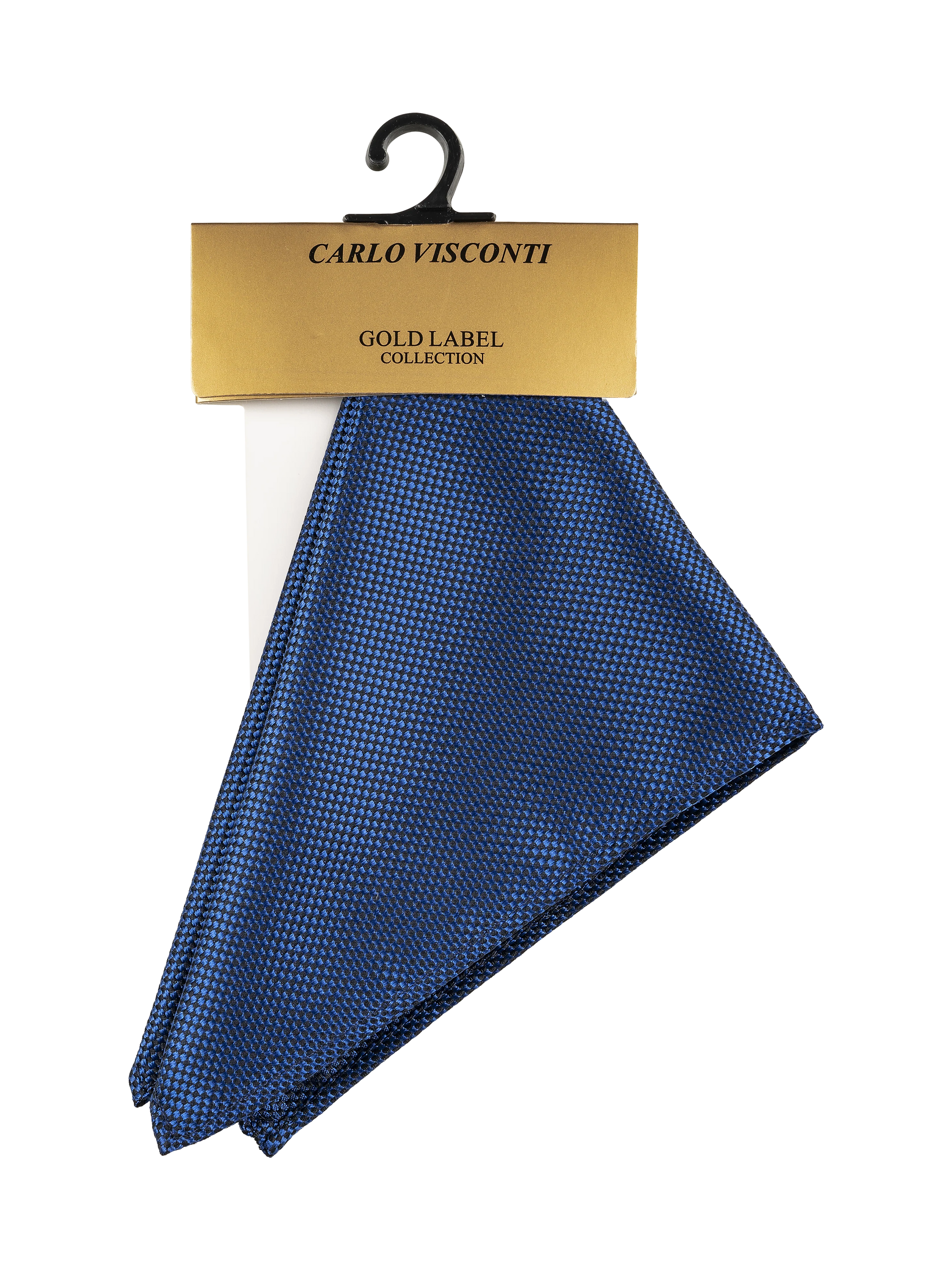 GOLD LABEL SELF PATTERN POCKET SQUARE ROYAL