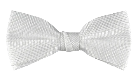 GOLD LABEL SELF PATTERN BOWTIE WHITE