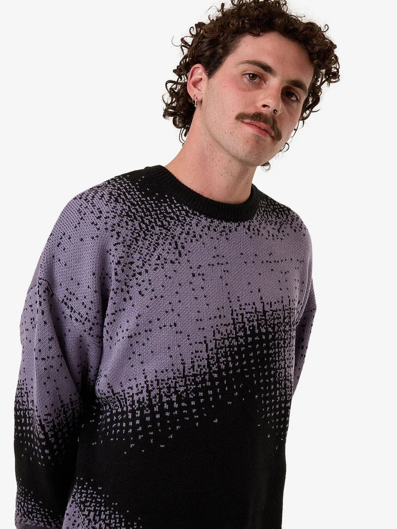 RELAX YOUR EYES CREW KNIT BLACK
