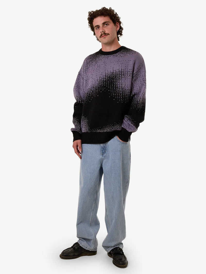 RELAX YOUR EYES CREW KNIT BLACK