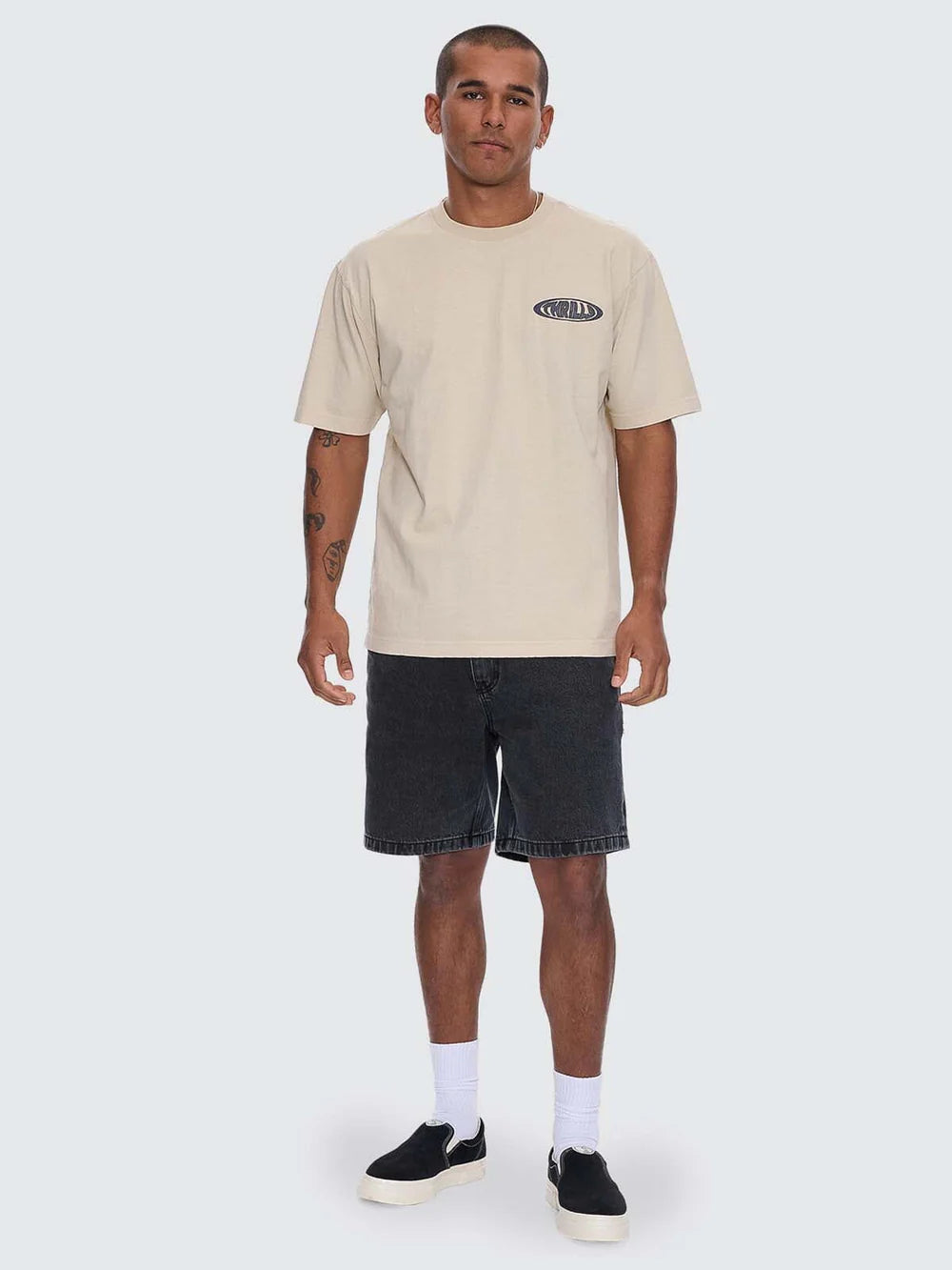 SLACKER RELAXED DENIM SHORT EBONY