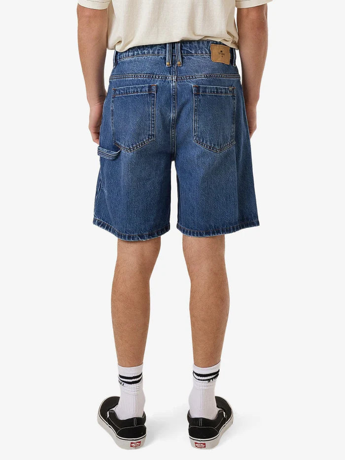 SLACKER DENIM SHORT DOUBLE RINSED BLUES