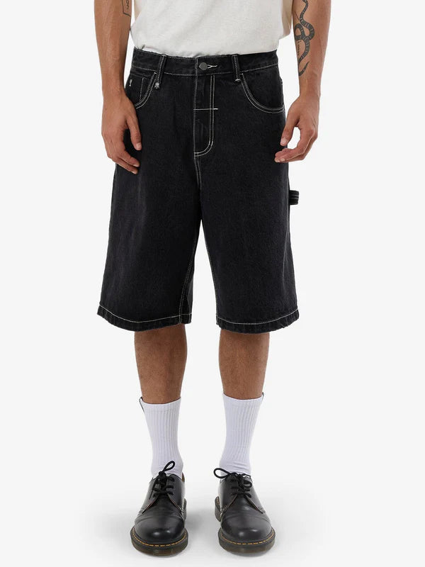 BIG SLACKER DENIM SHORT AGED BLACK