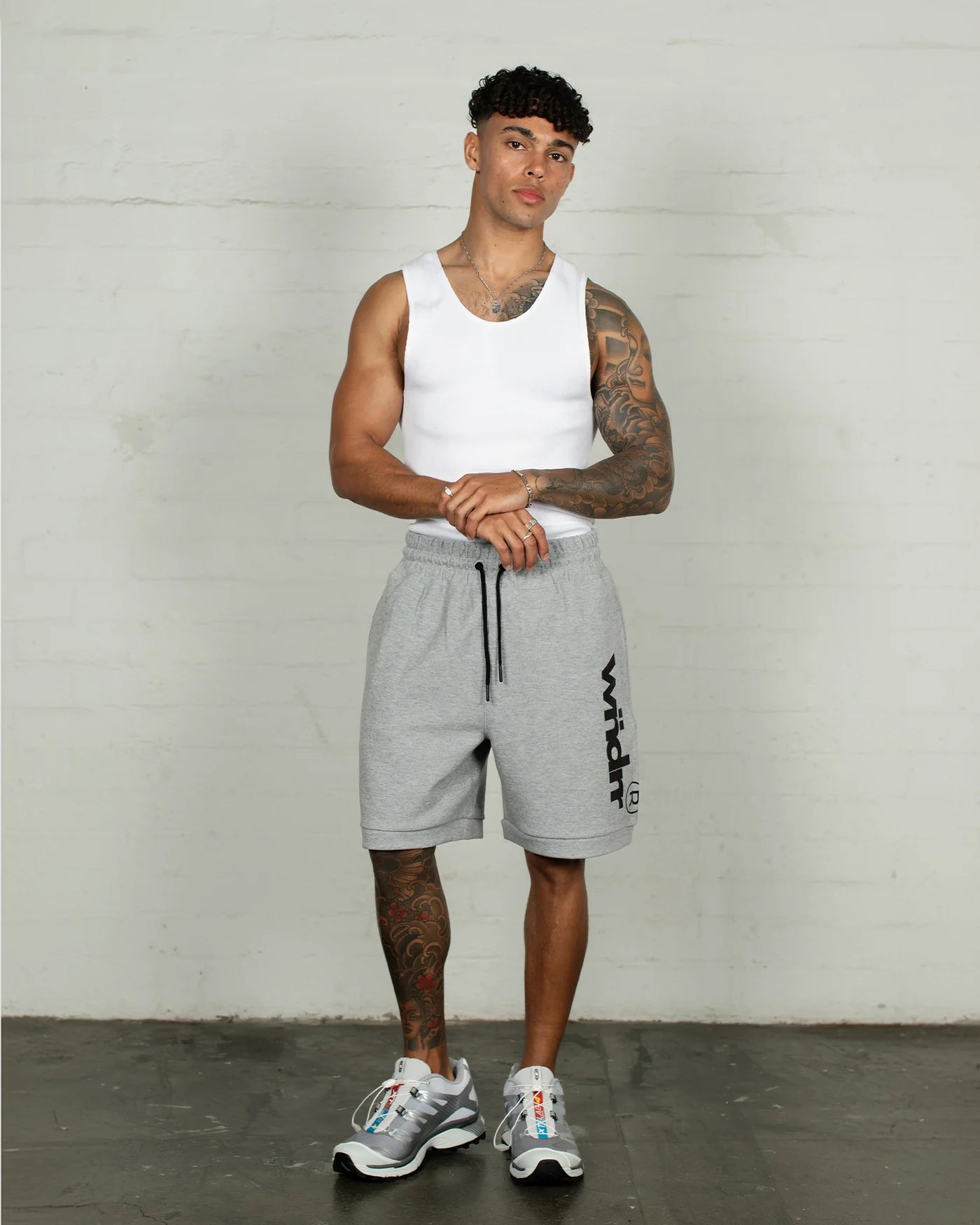 OFFCUT TECH TRACKSHORT GREY MARLE