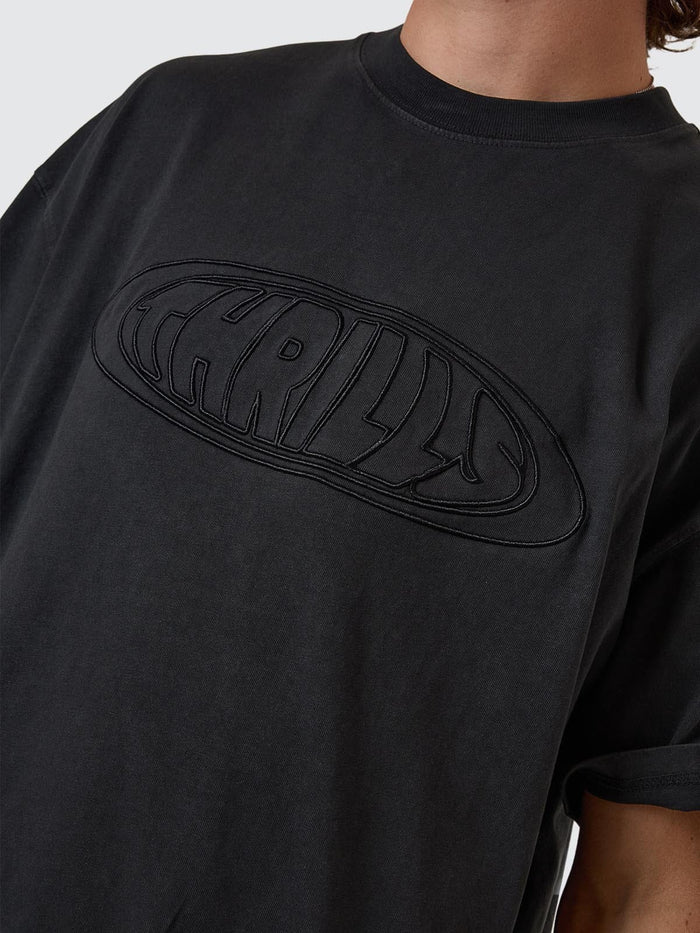 SHADOWLESS EMBRO OVERSIZE BOX FIT TEE PIRATE BLACK