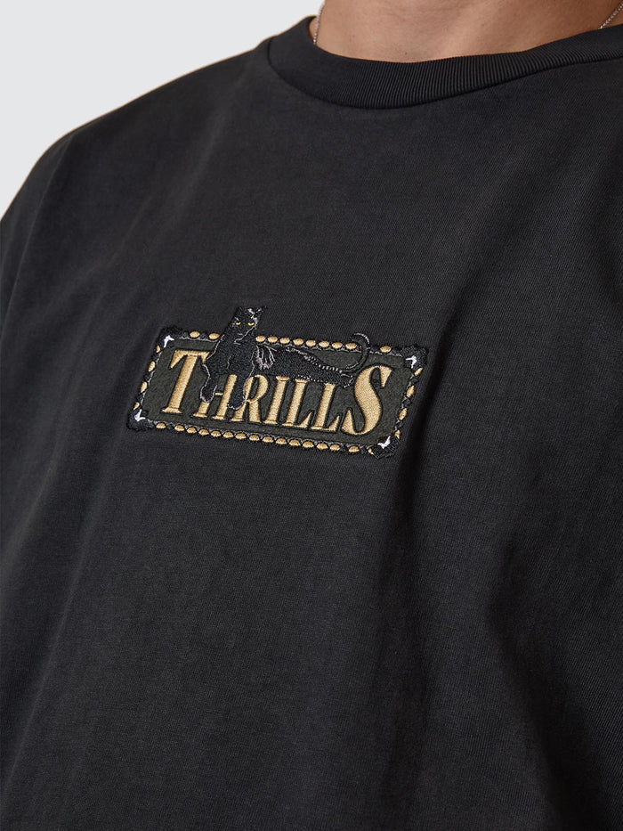 PIT STOP OVERSIZE FIT TEE PIRATE BLACK