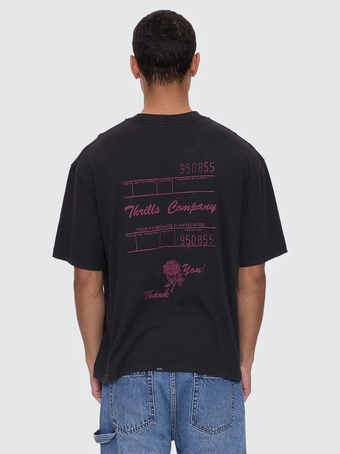 APPRECIATION BOX FIT OVERSIZE SHORT TEE WASHED BLACK