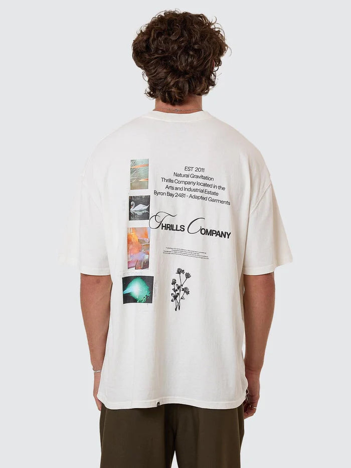 ADAPTATION TO GRAVITATION BOX FIT OVERSIZE TEE SNOW WHITE