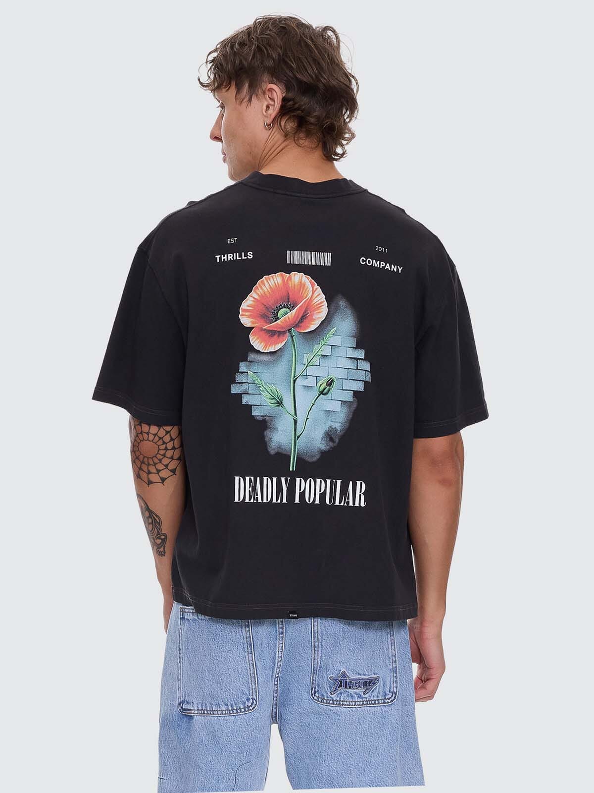 DEADLY POPULAR TEE FADED BLACK