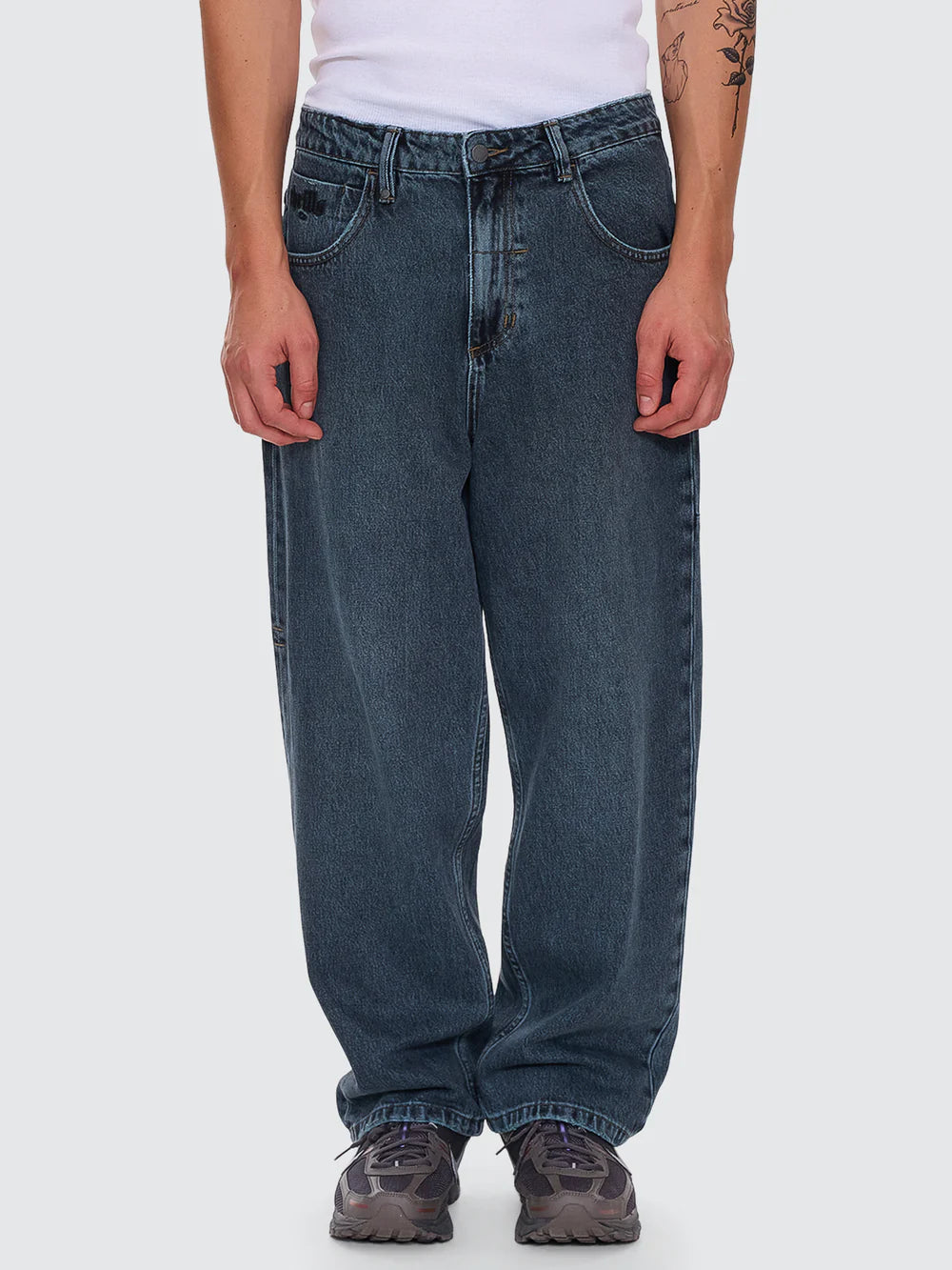 LIFTED SPIRITS BIG SLACKER DENIM JEAN METAL BLUE
