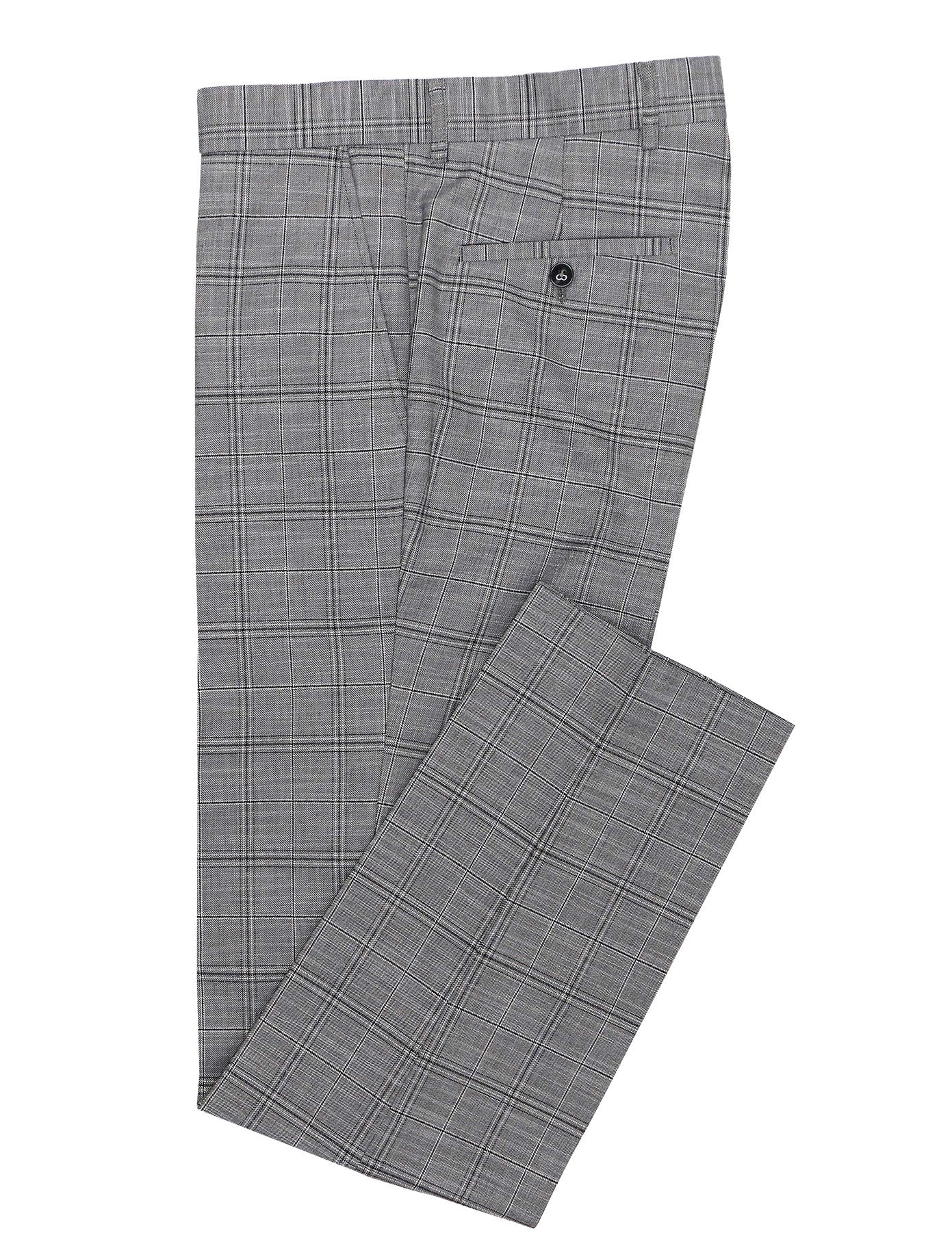 EDWARD 764 TROUSER GREY CHECK