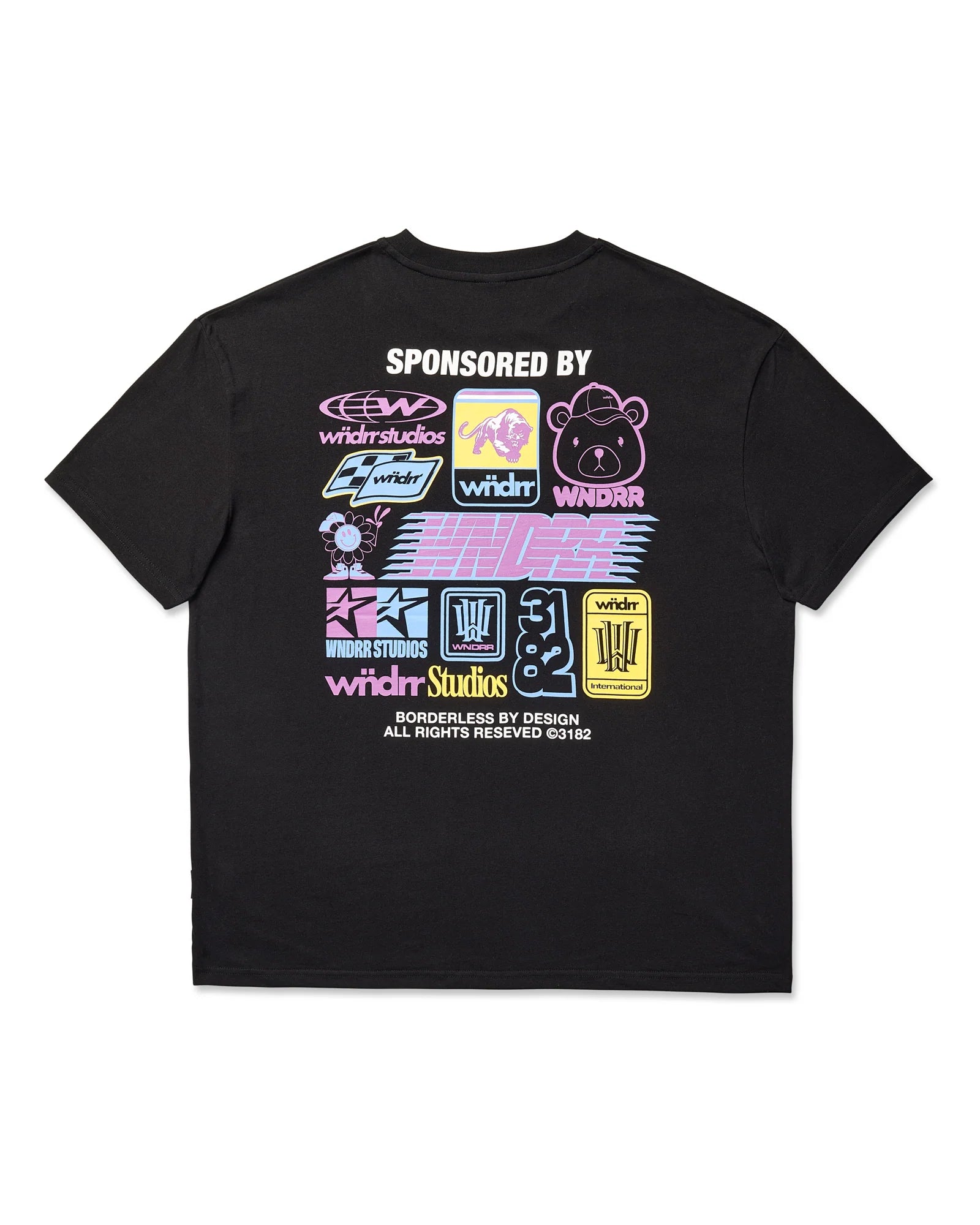 SPONSORED BOX FIT TEE BLACK