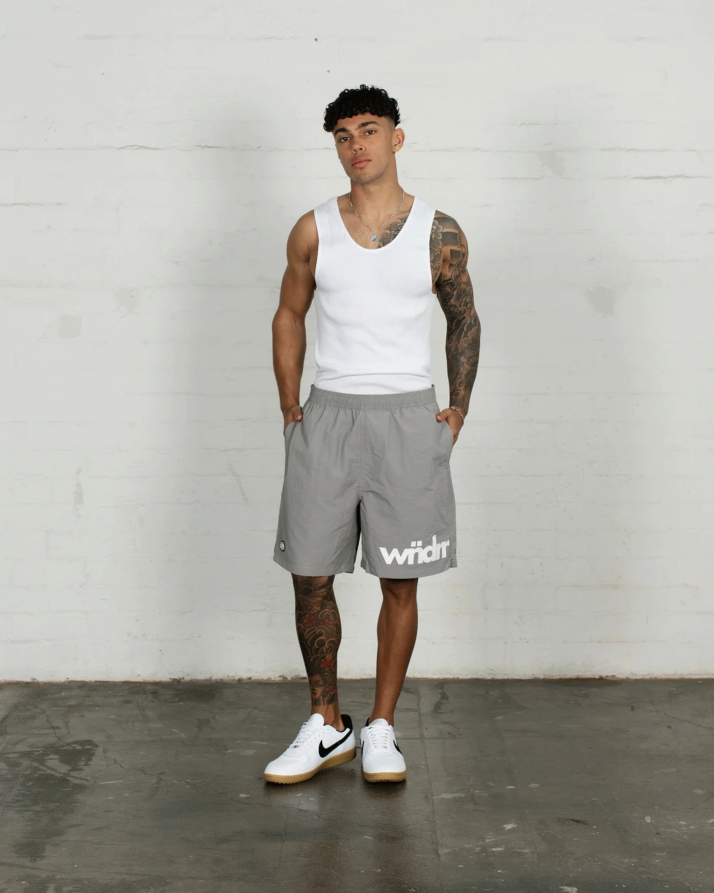 ACCENT SWIM SHORT CEMENT GREY