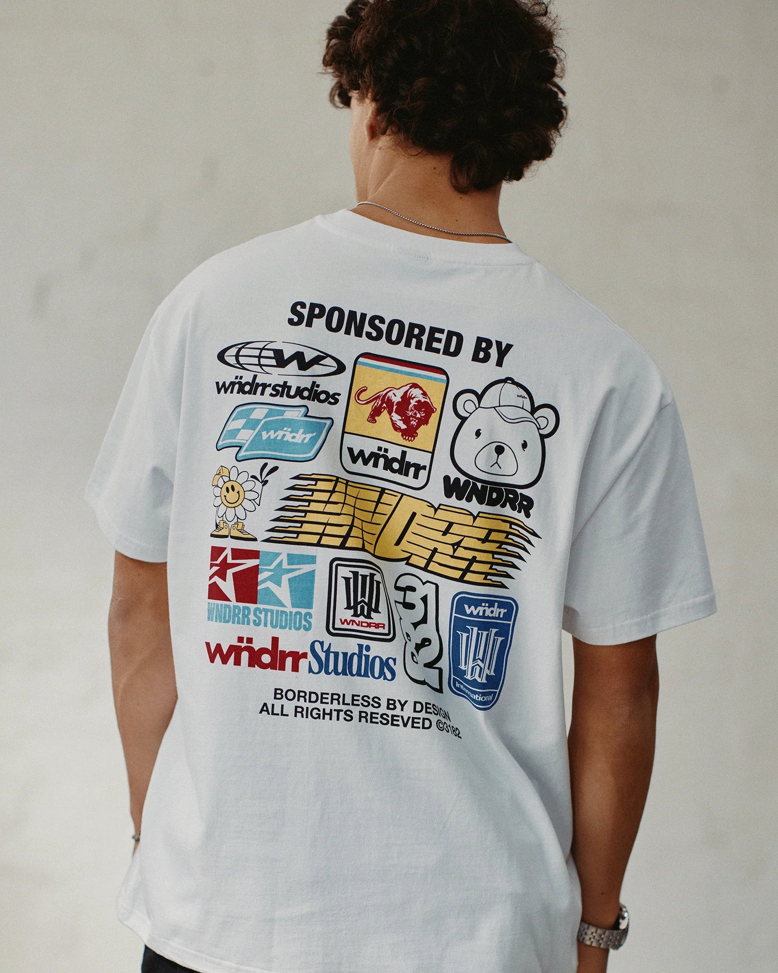 SPONSORED BOX FIT TEE WHITE