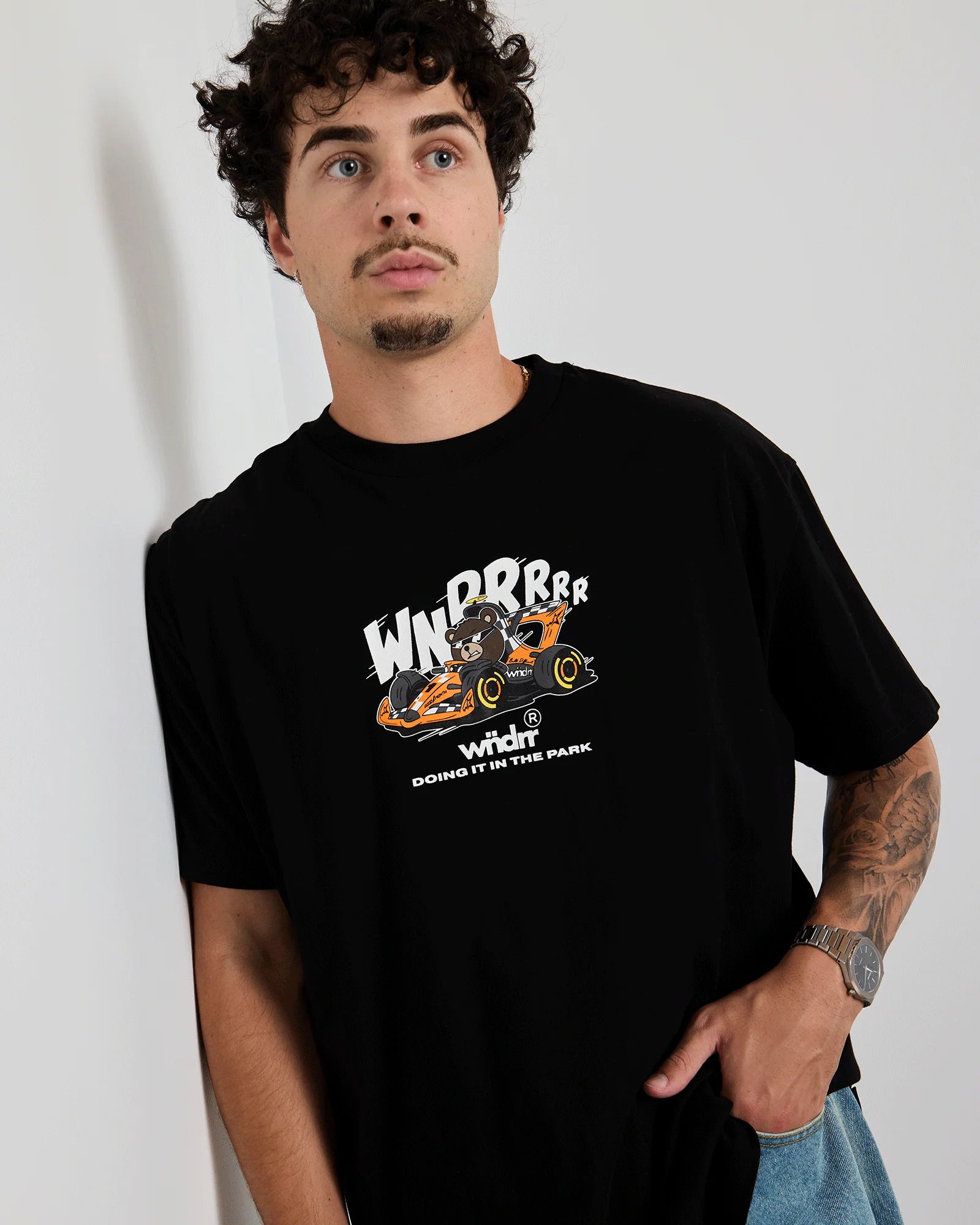 OSCAR BOX FIT TEE BLACK