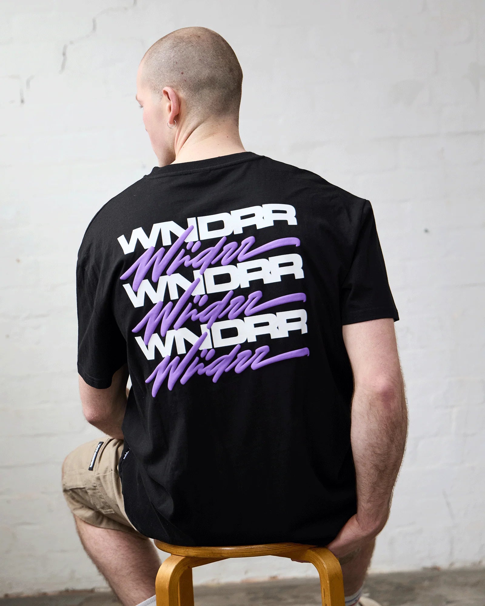 HEXED BOX FIT TEE BLACK