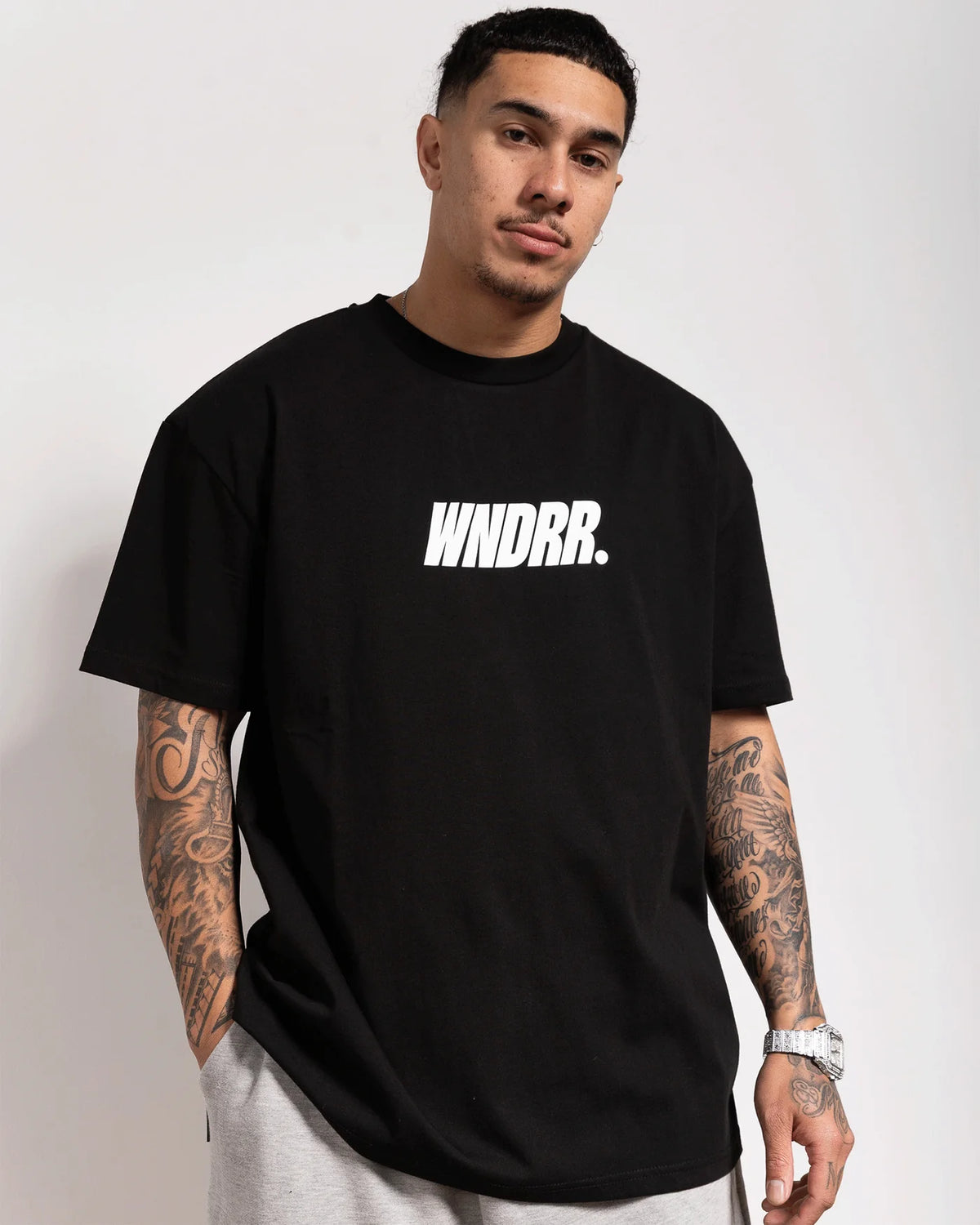 DRIFT BOX FIT TEE BLACK