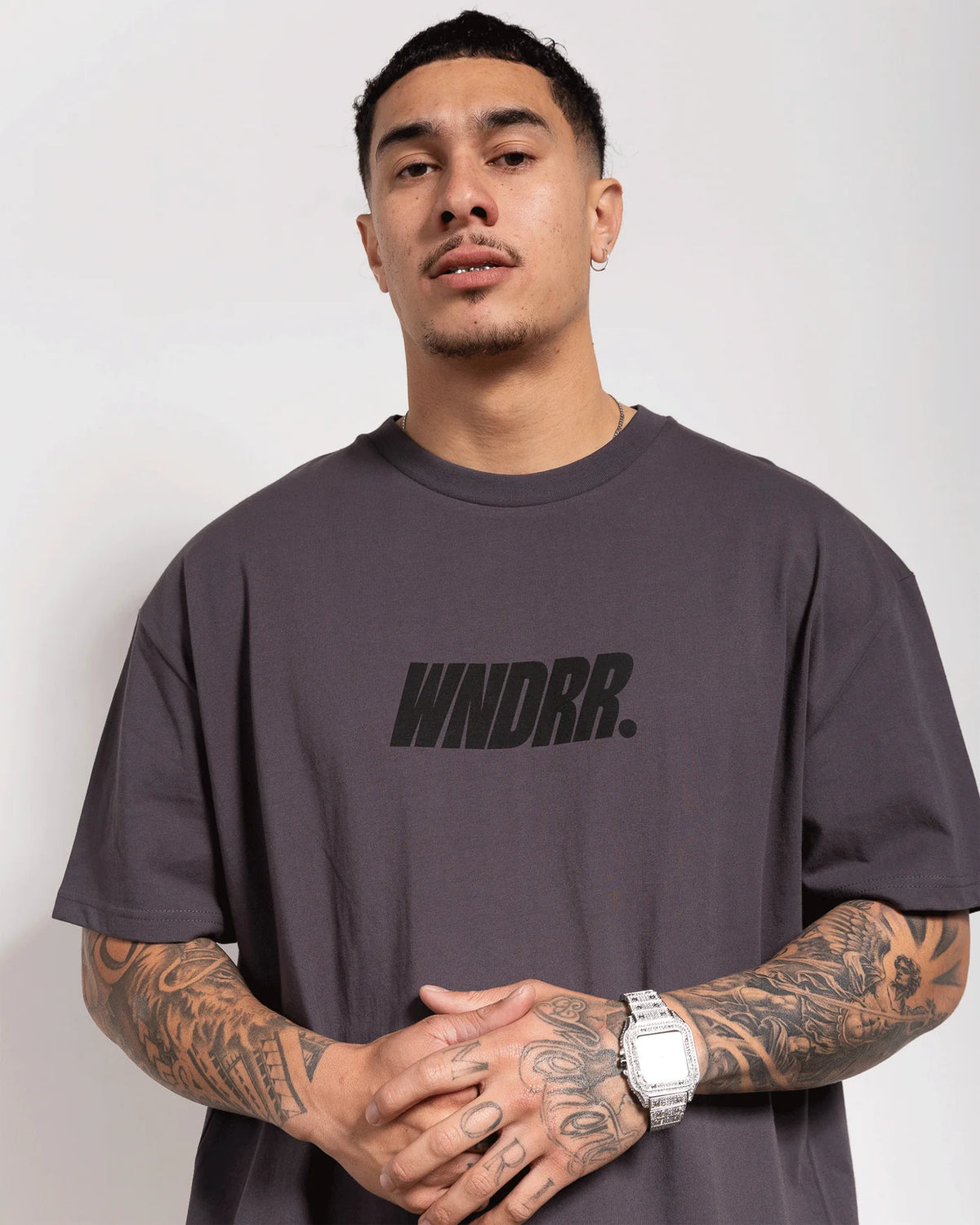 DRIFT BOX FIT TEE CHARCOAL