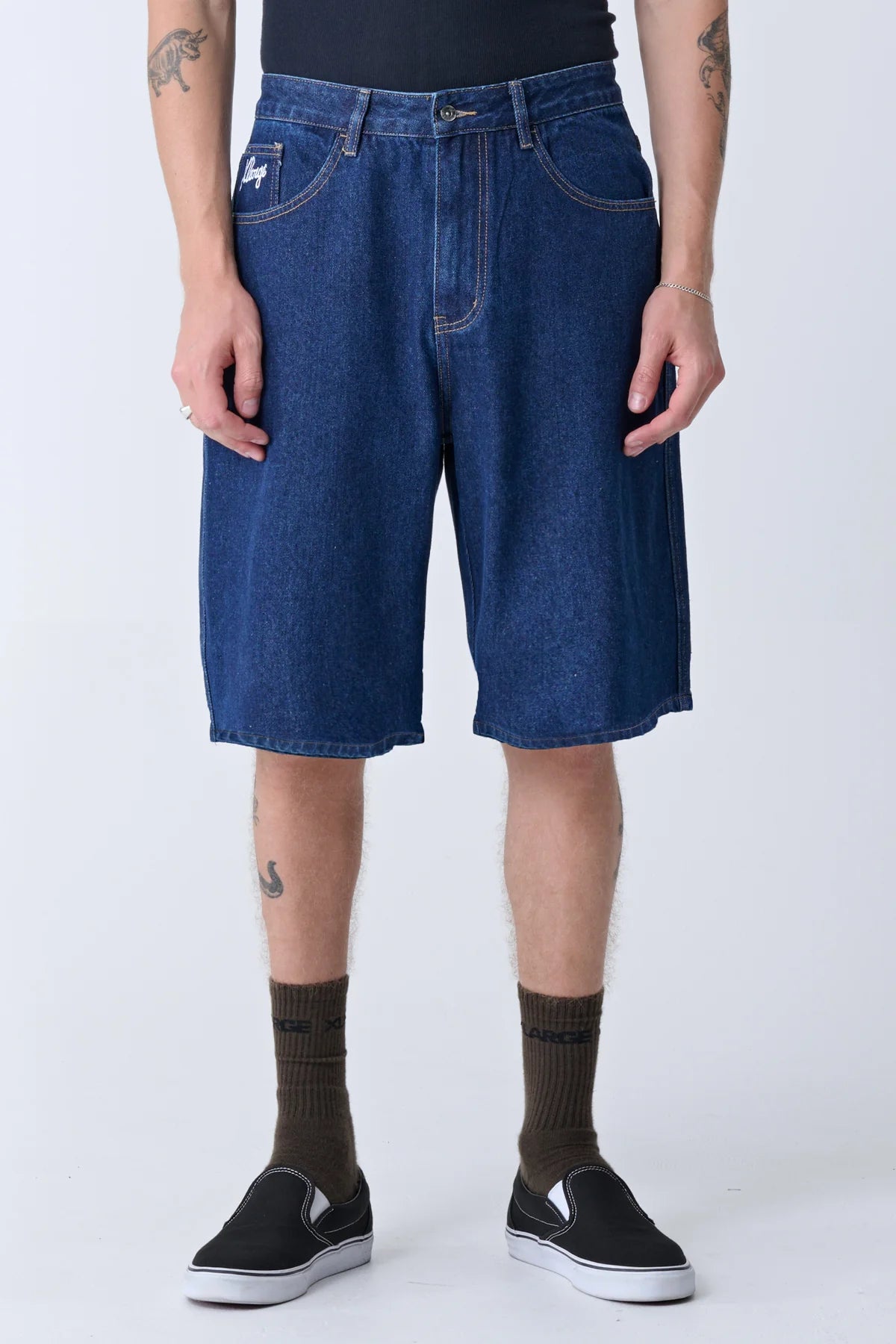 XL DICE BULL DENIM SHORT RAW INDIGO