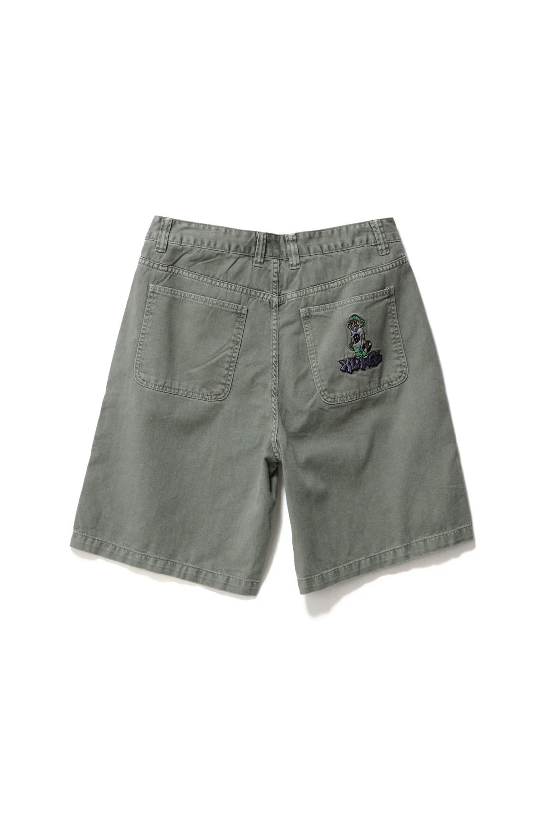 PEACE MAN BULL DENIM SHORT OLIVE GREY