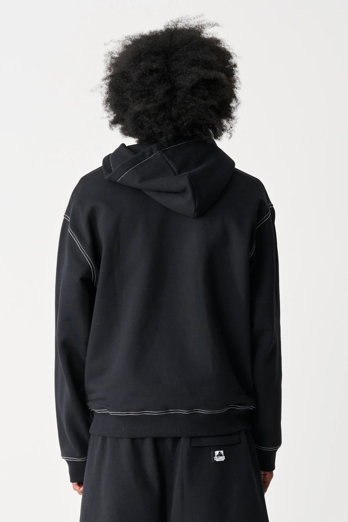 SCRIPT ZIP THRU HOOD BLACK