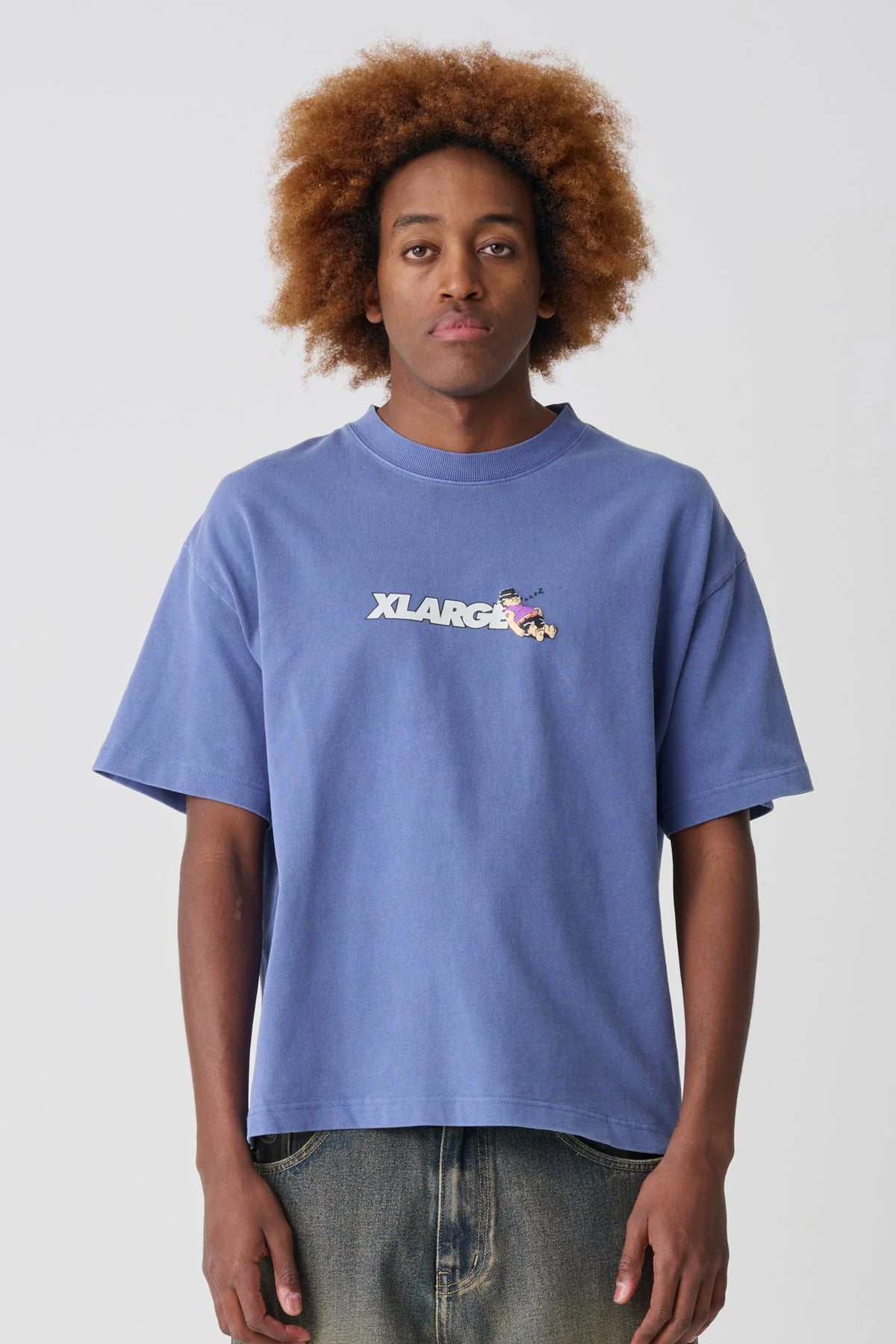 SNOOZE GORILLA FIT SS TEE PIGMENT DUSTY NAVY