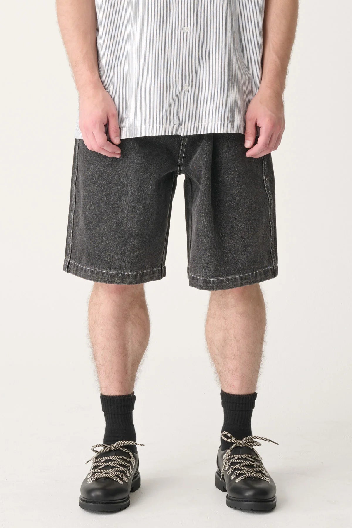 91 STAR BULL DENIM 91 SHORT WASHED BLACK