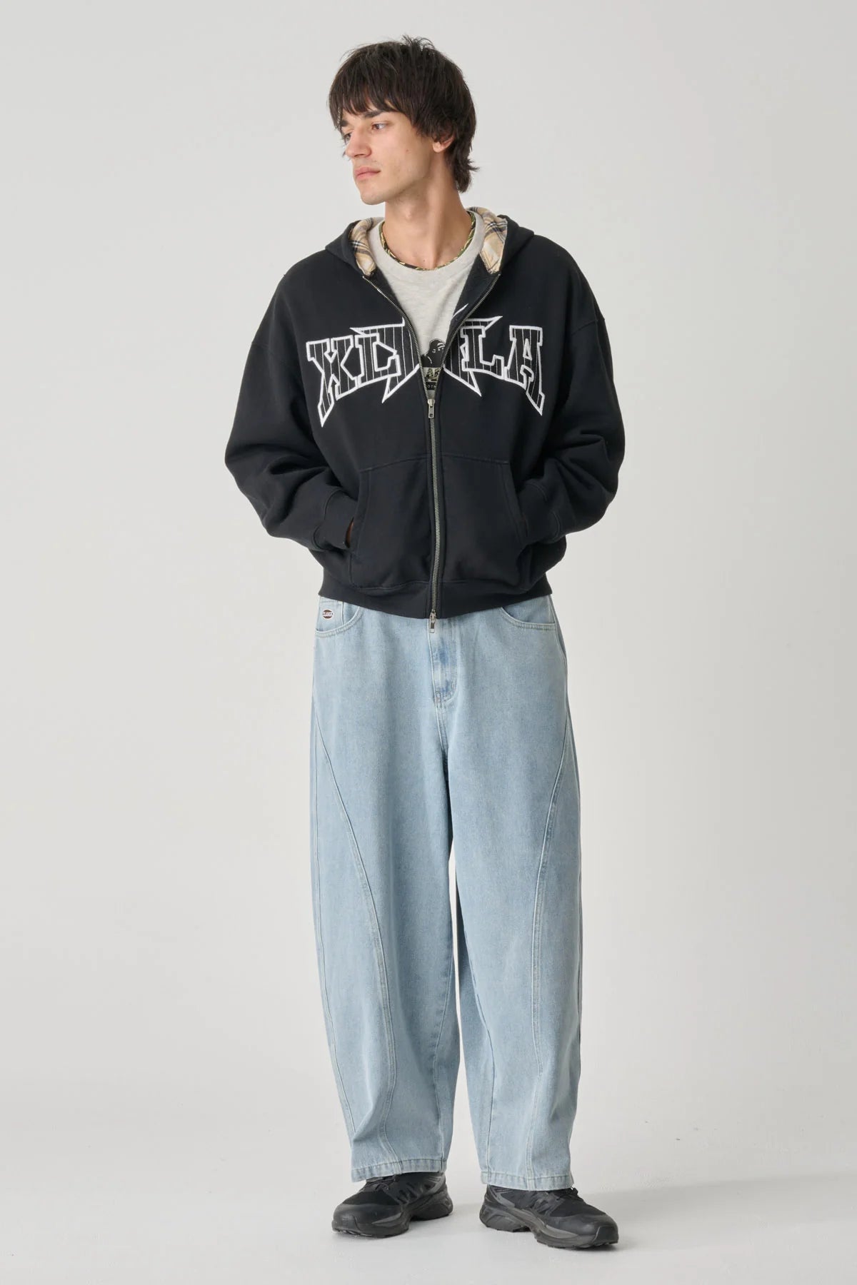 LA STAR GORILLA FIT ZIP HOOD BLACK