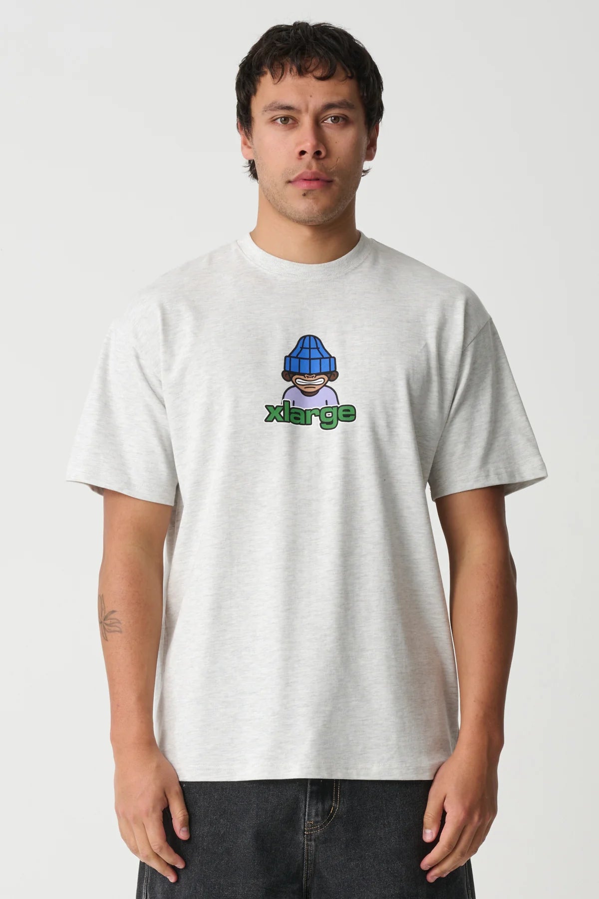 GRIN SS TEE ASH HEATHER