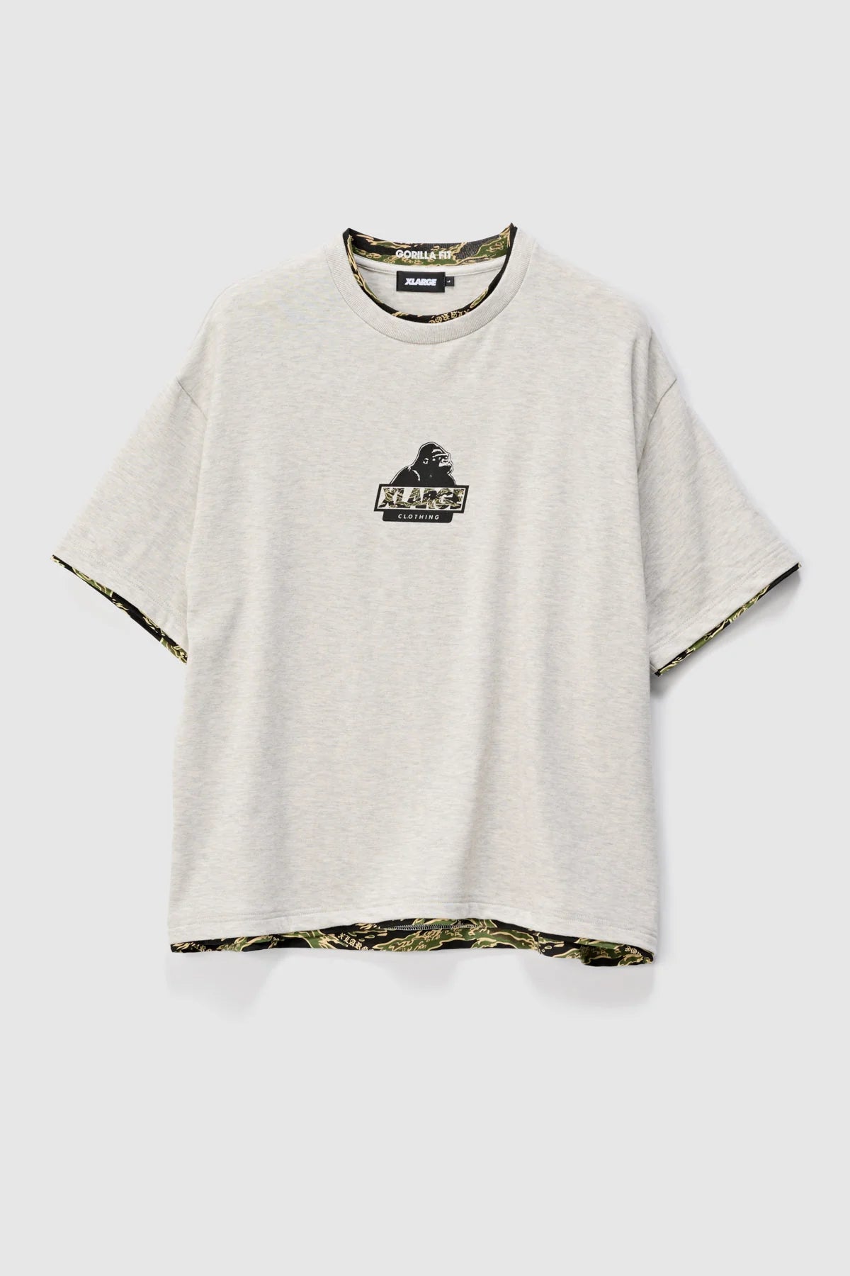 DOUBLE LAYER GORILLA FIT TEE ASH HEATHER