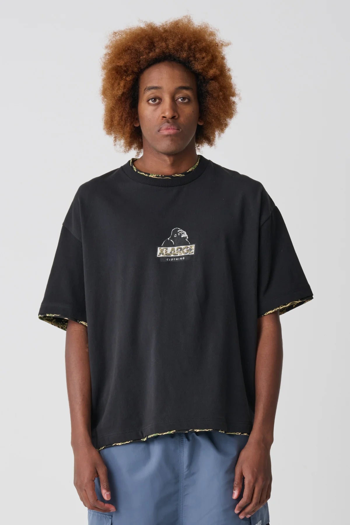 DOUBLE LAYER GORILLA FIT TEE PIGMENT BLACK